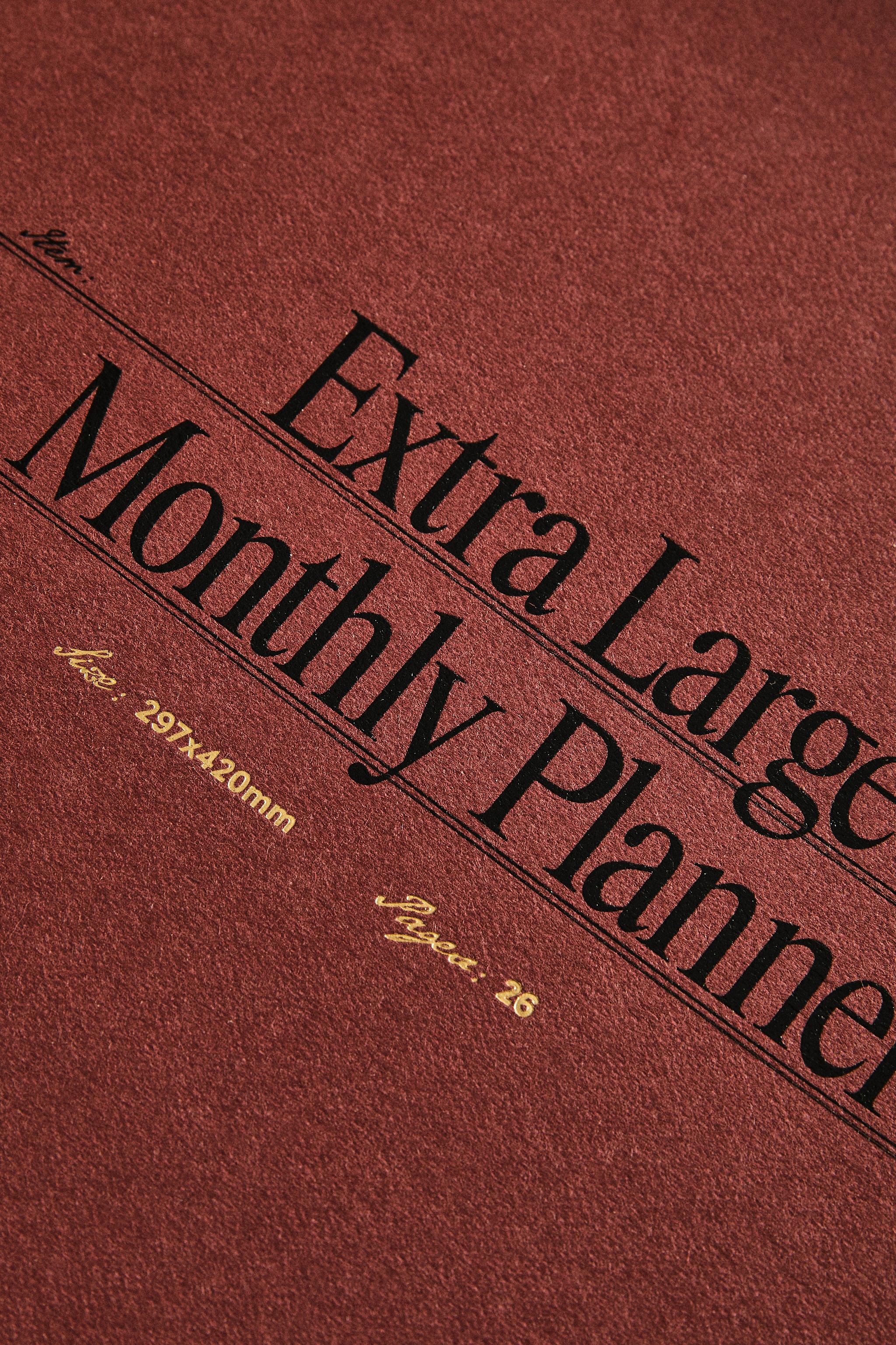 EXTRA LARGE MONTHLY PLANNER