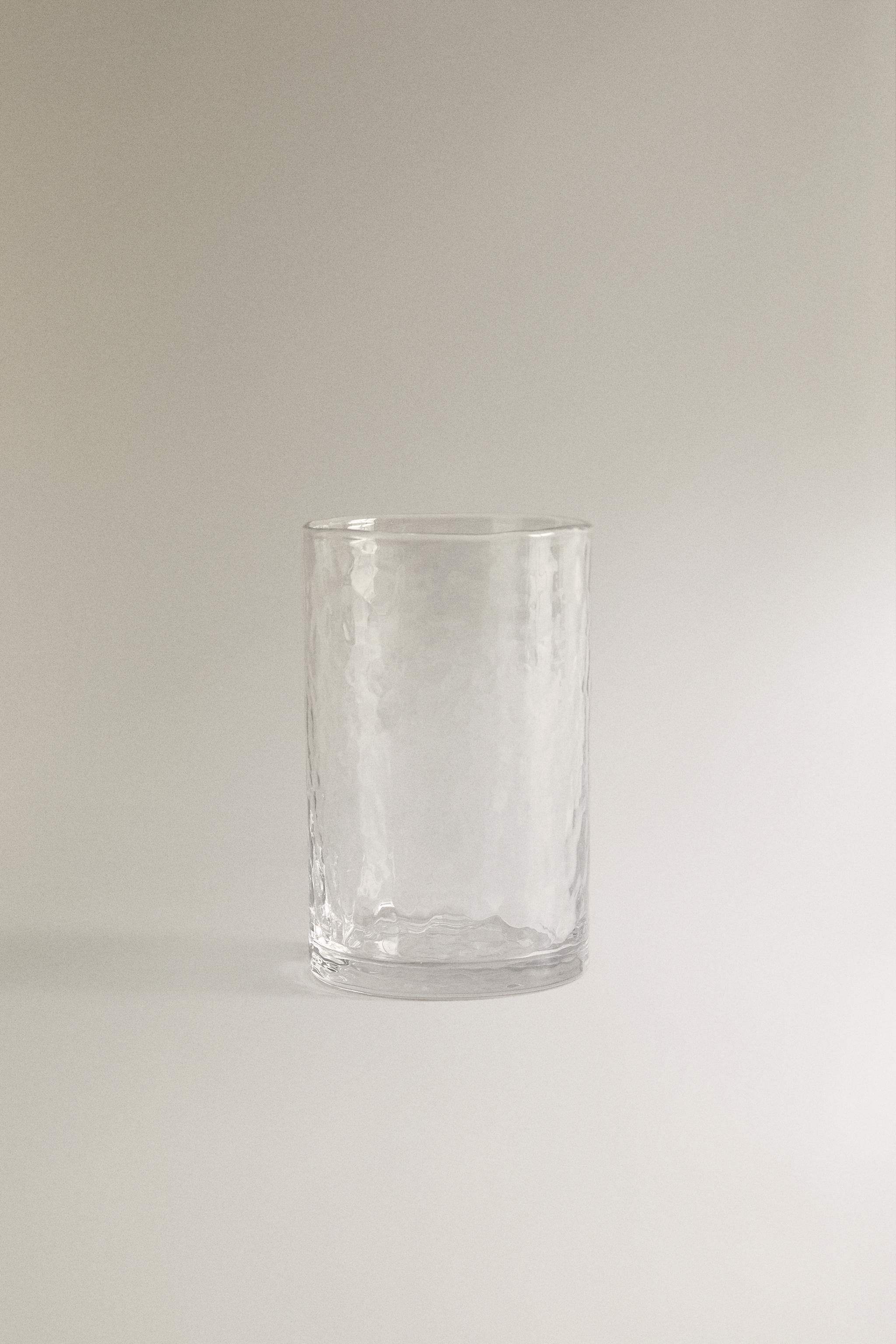 HAMMERED GLASS SOFT DRINK TUMBLER