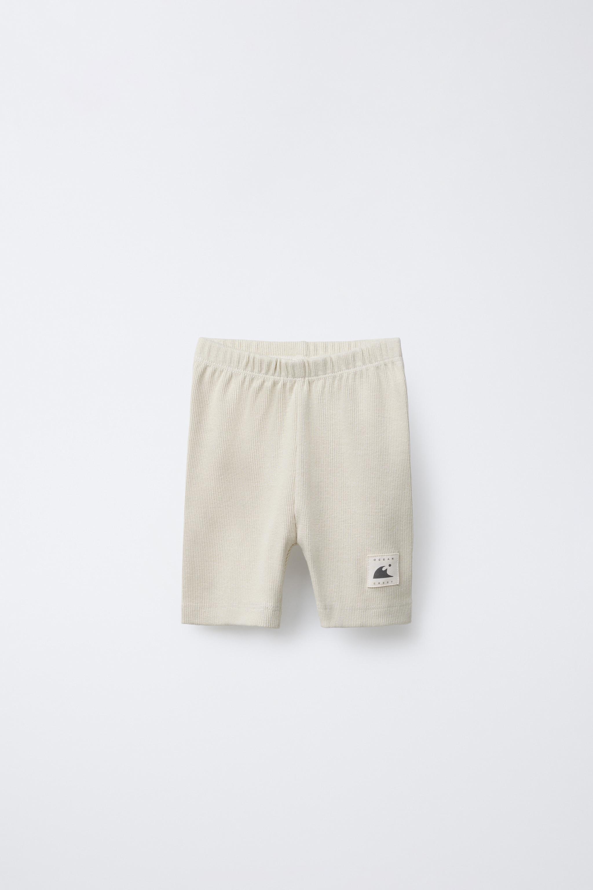 RIB CYCLING SHORTS WITH LABEL