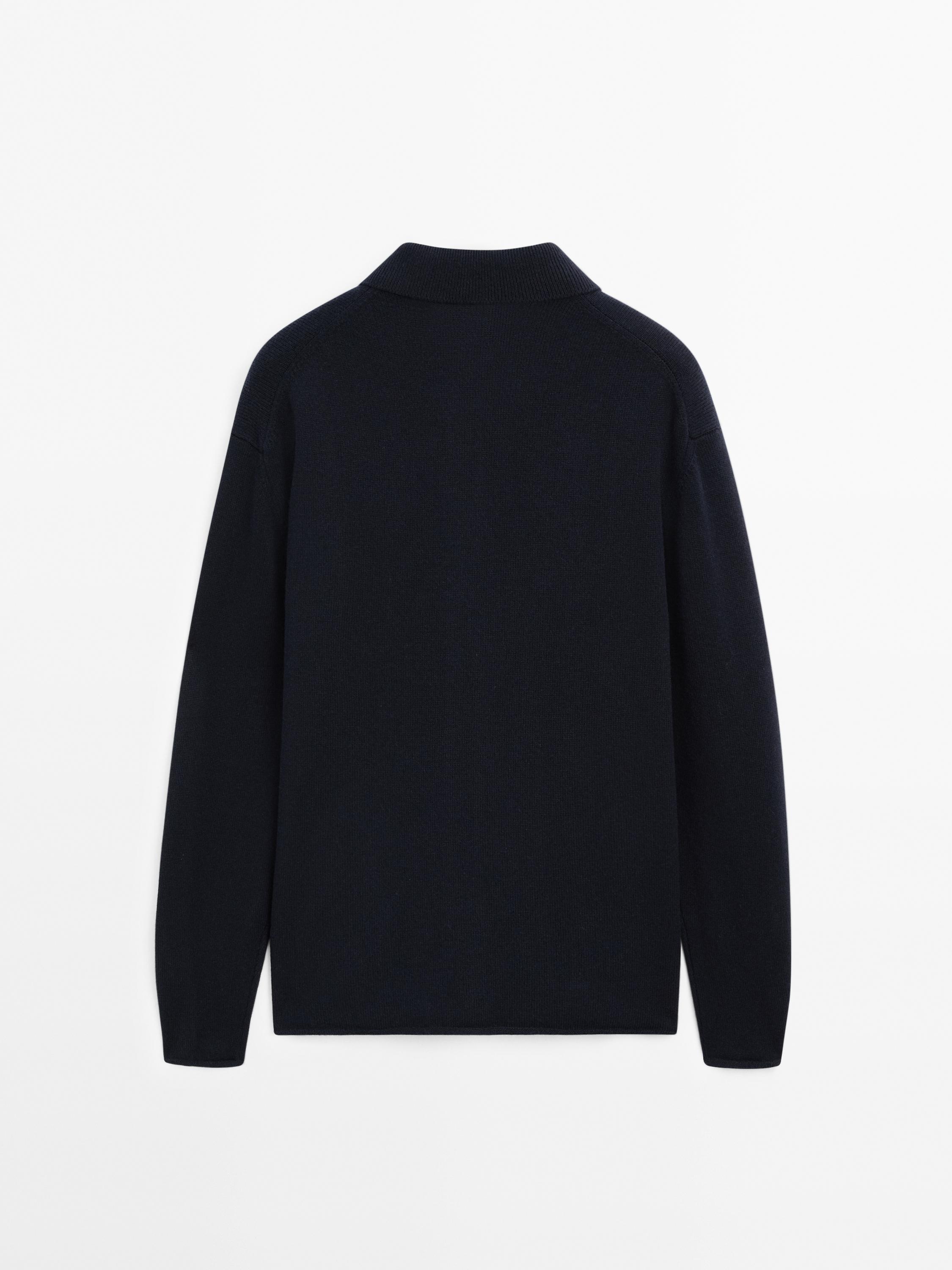 Cotton blend knit cardigan