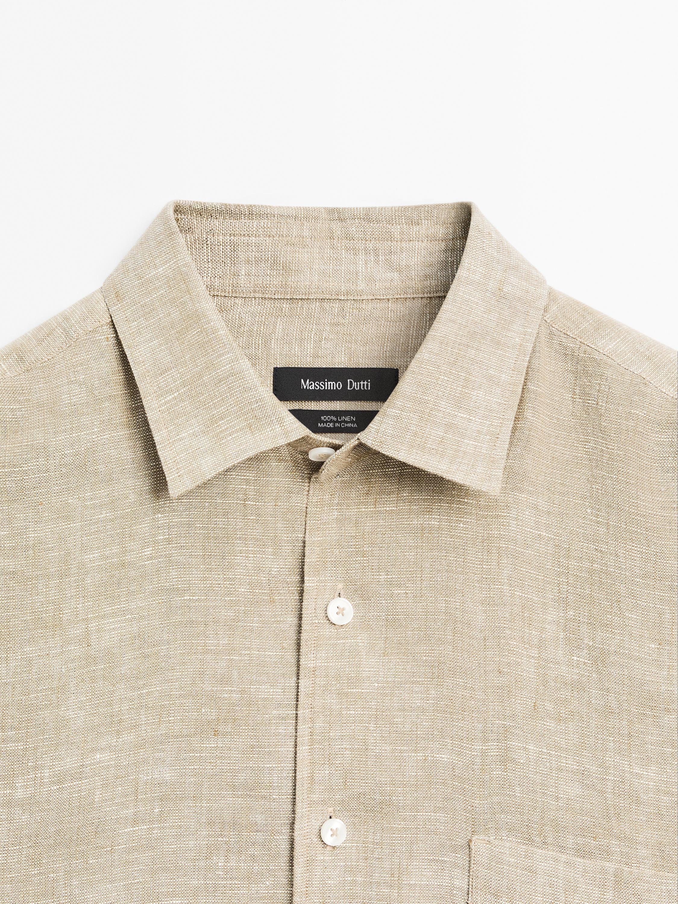 100% linen regular fit shirt