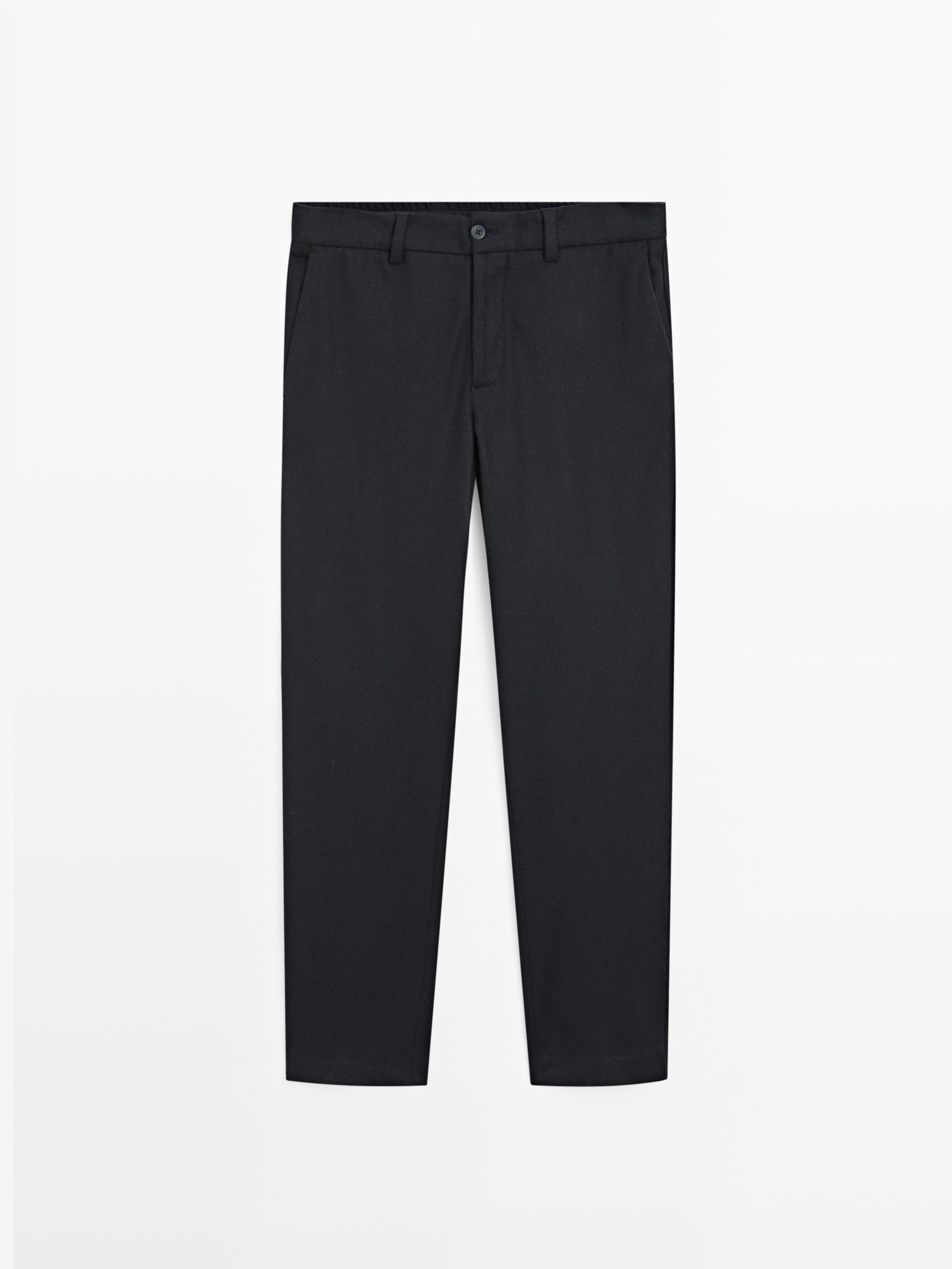 Wool blend suit trousers