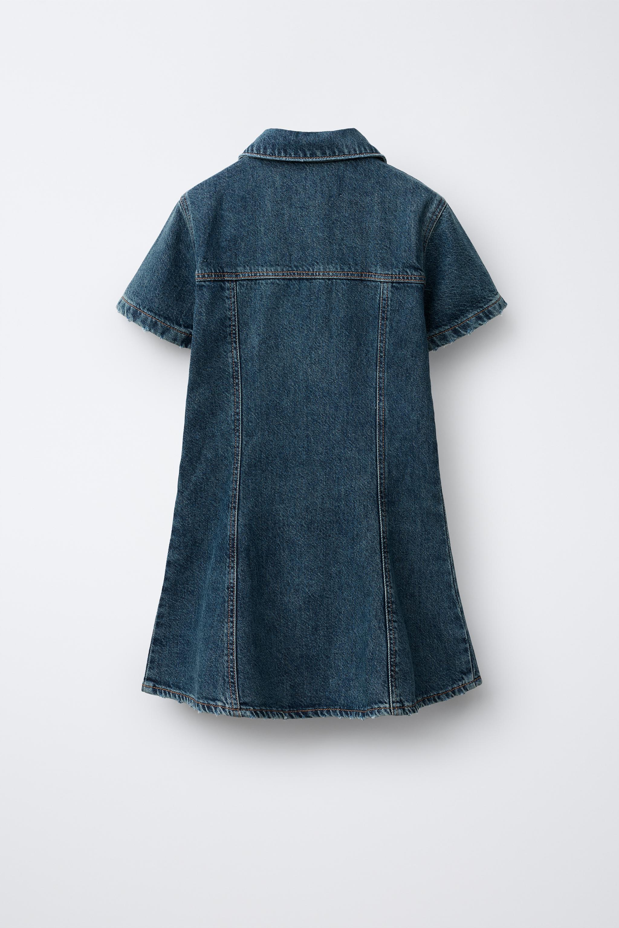 CUTOUT DENIM DRESS