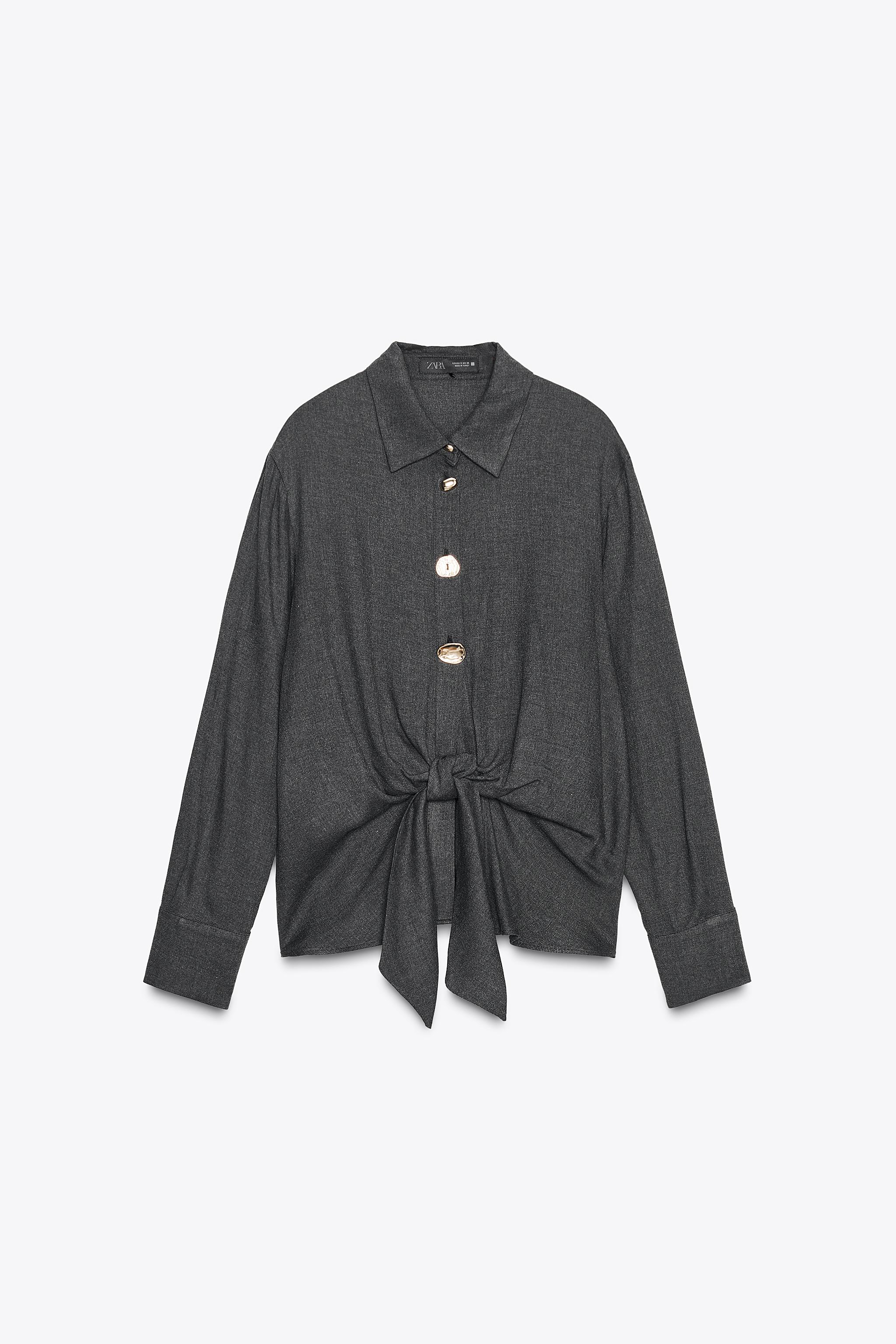 KNOTTED SHIRT WITH METAL BUTTONS