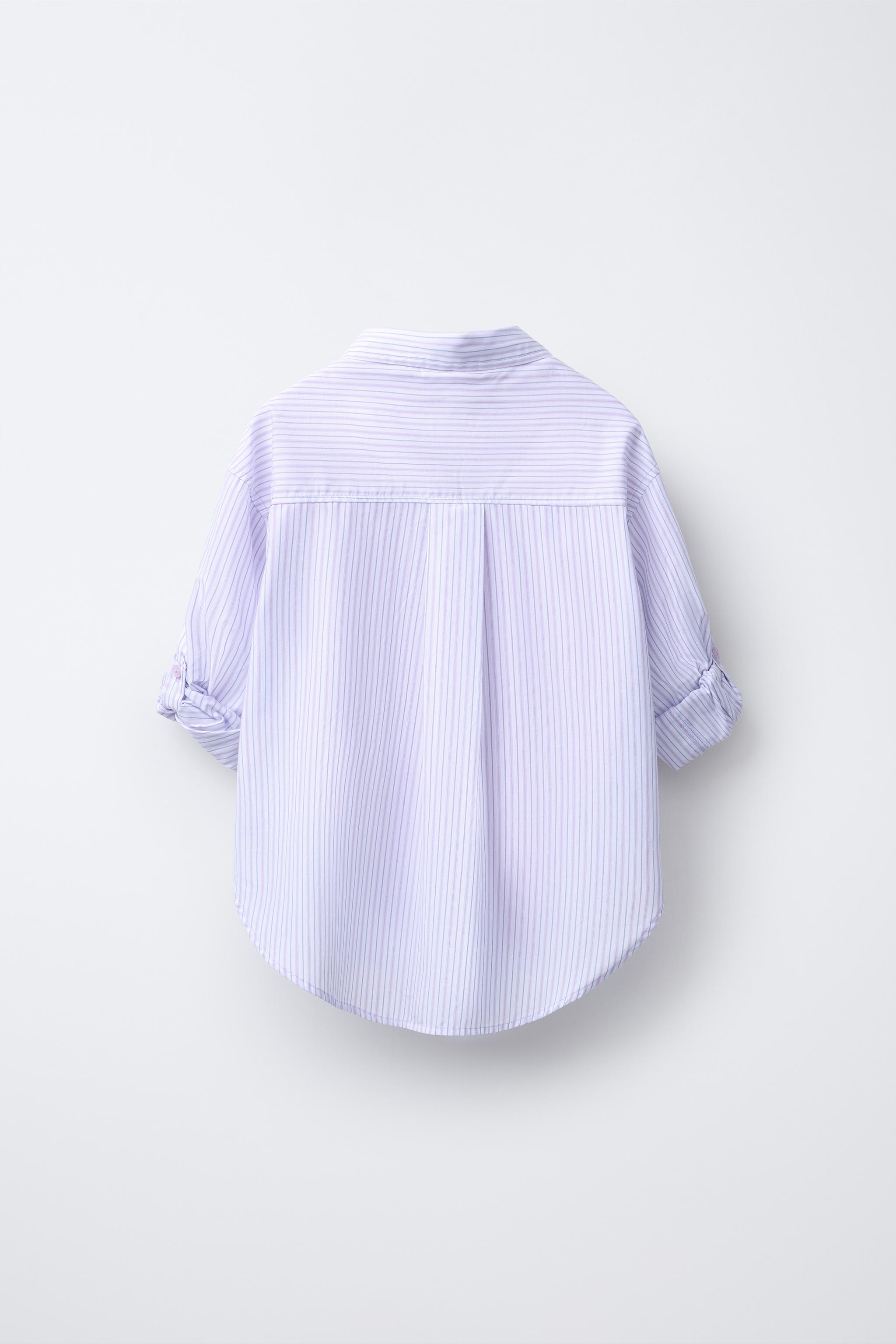 STRIPED POPLIN SHIRT AND RIB T-SHIRT PACK