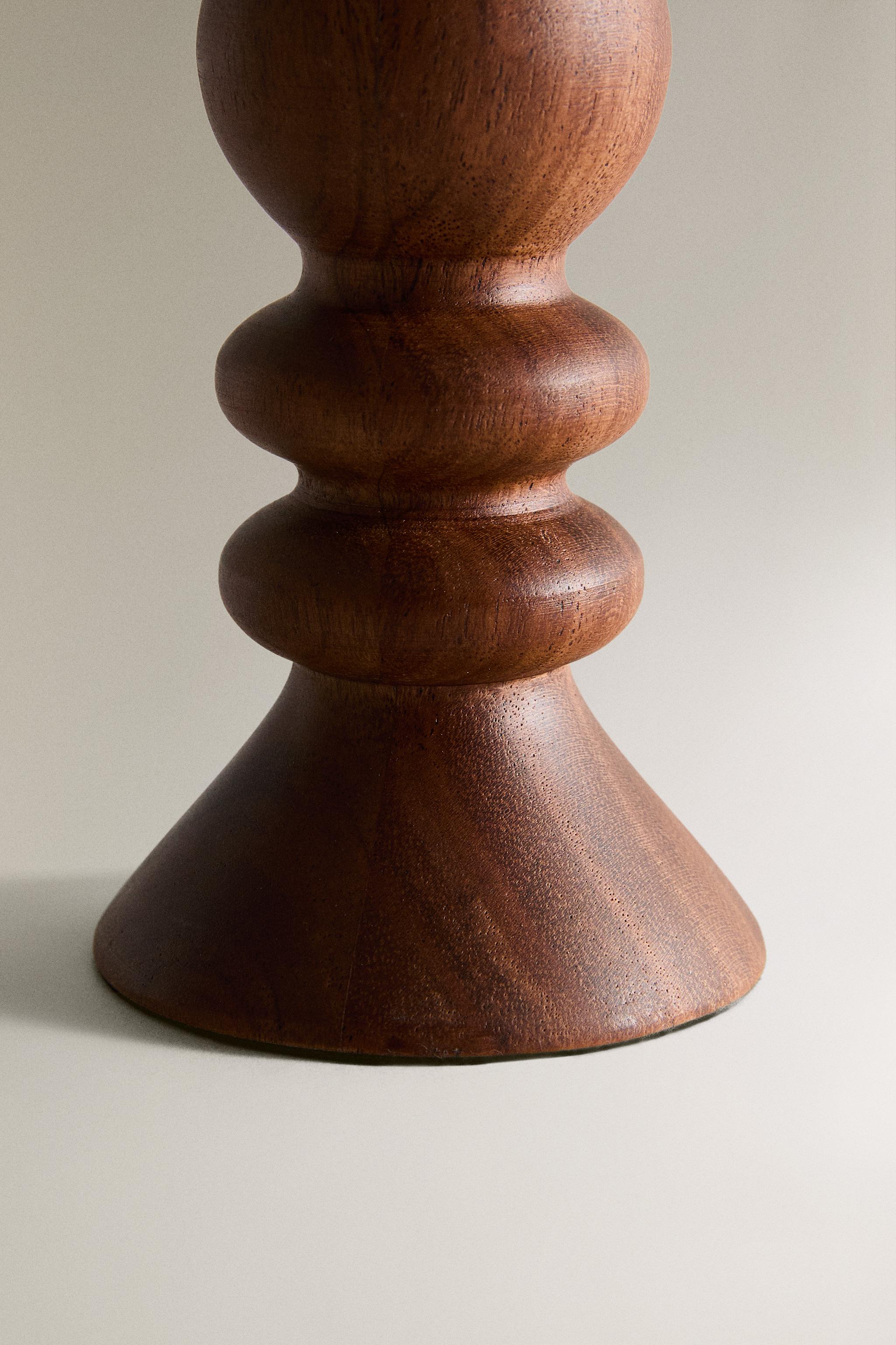 WOODEN CANDLESTICK