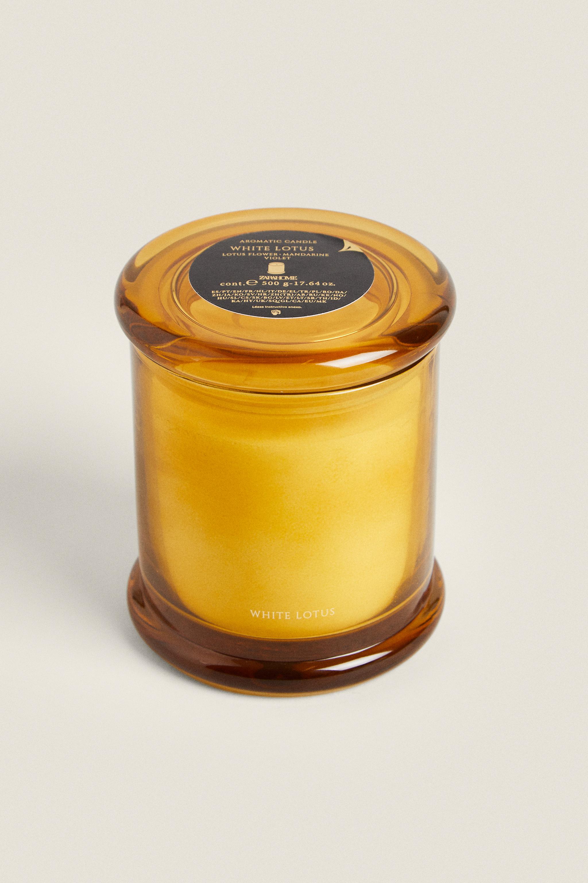 (500 G) WHITE LOTUS SCENTED CANDLE