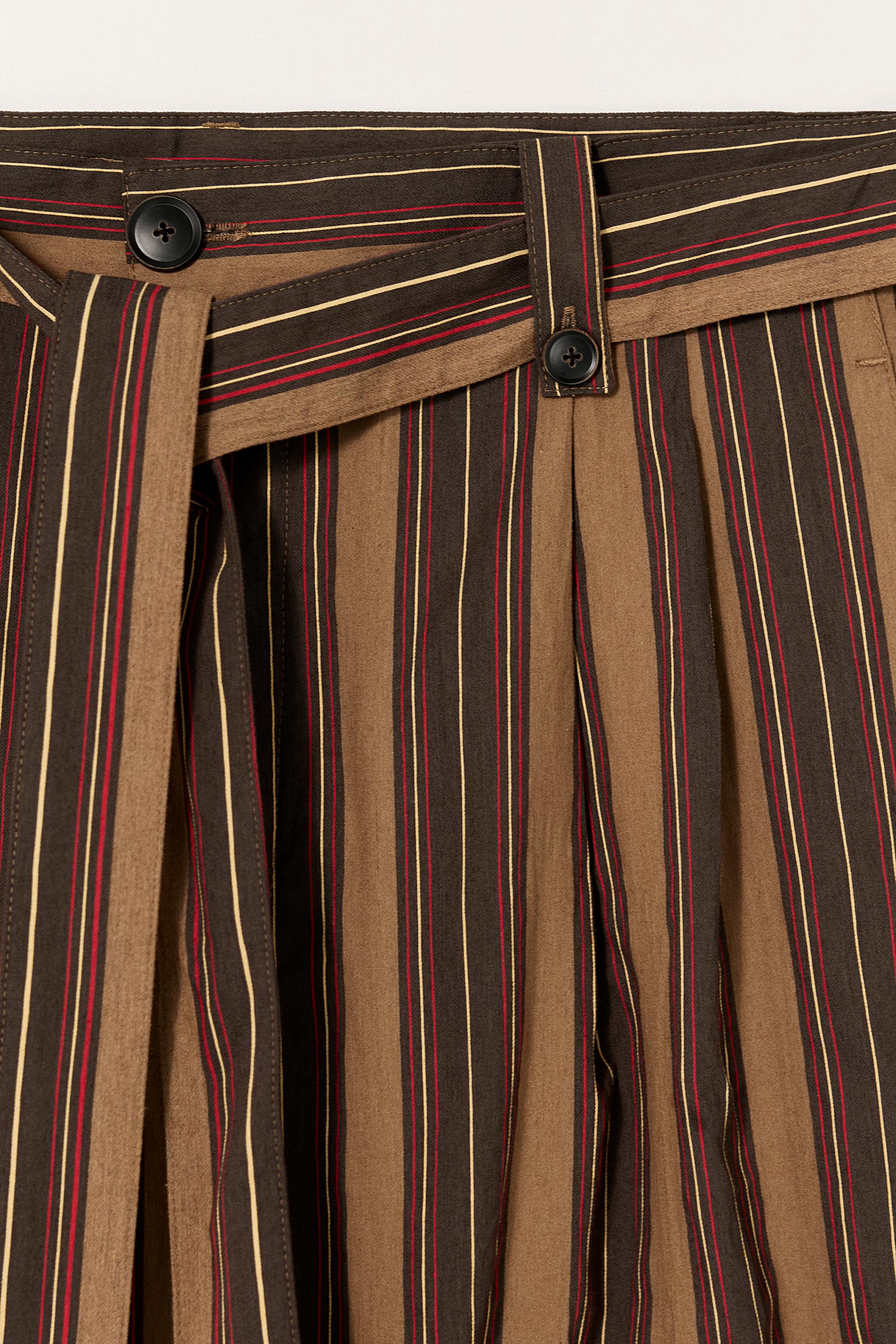 LIMITED EDITION STRIPED BELTED PANTS
