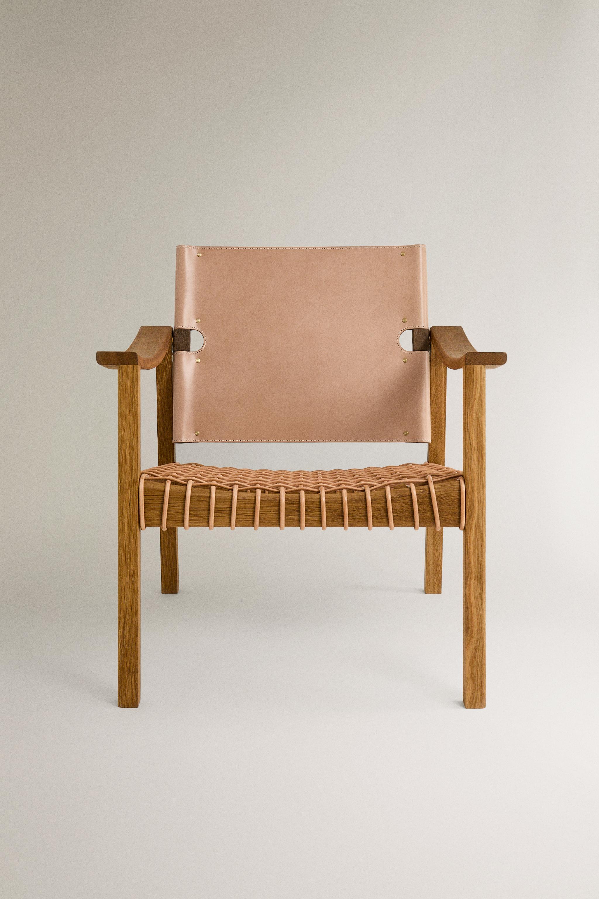 OAK WOOD LEATHER CHAIR X OTZI
