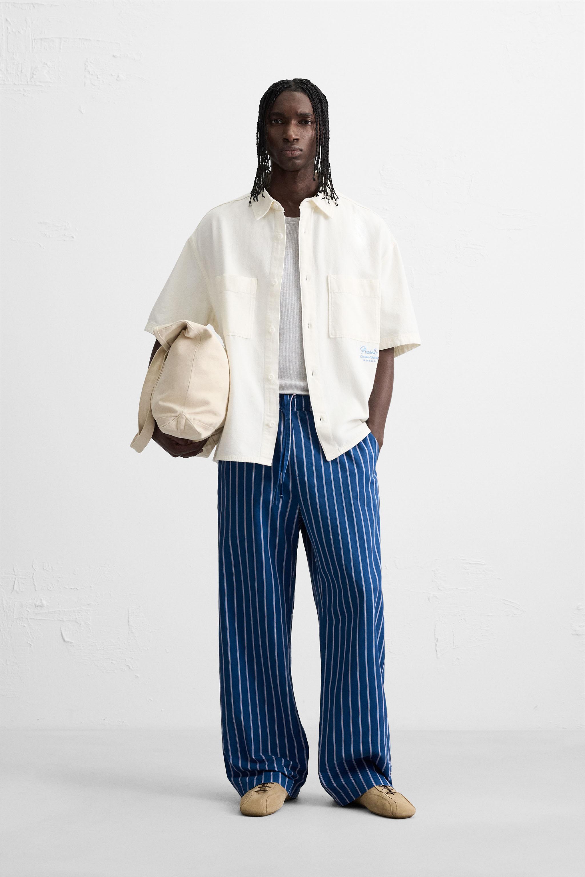 CONTRAST EMBROIDERY SHIRT