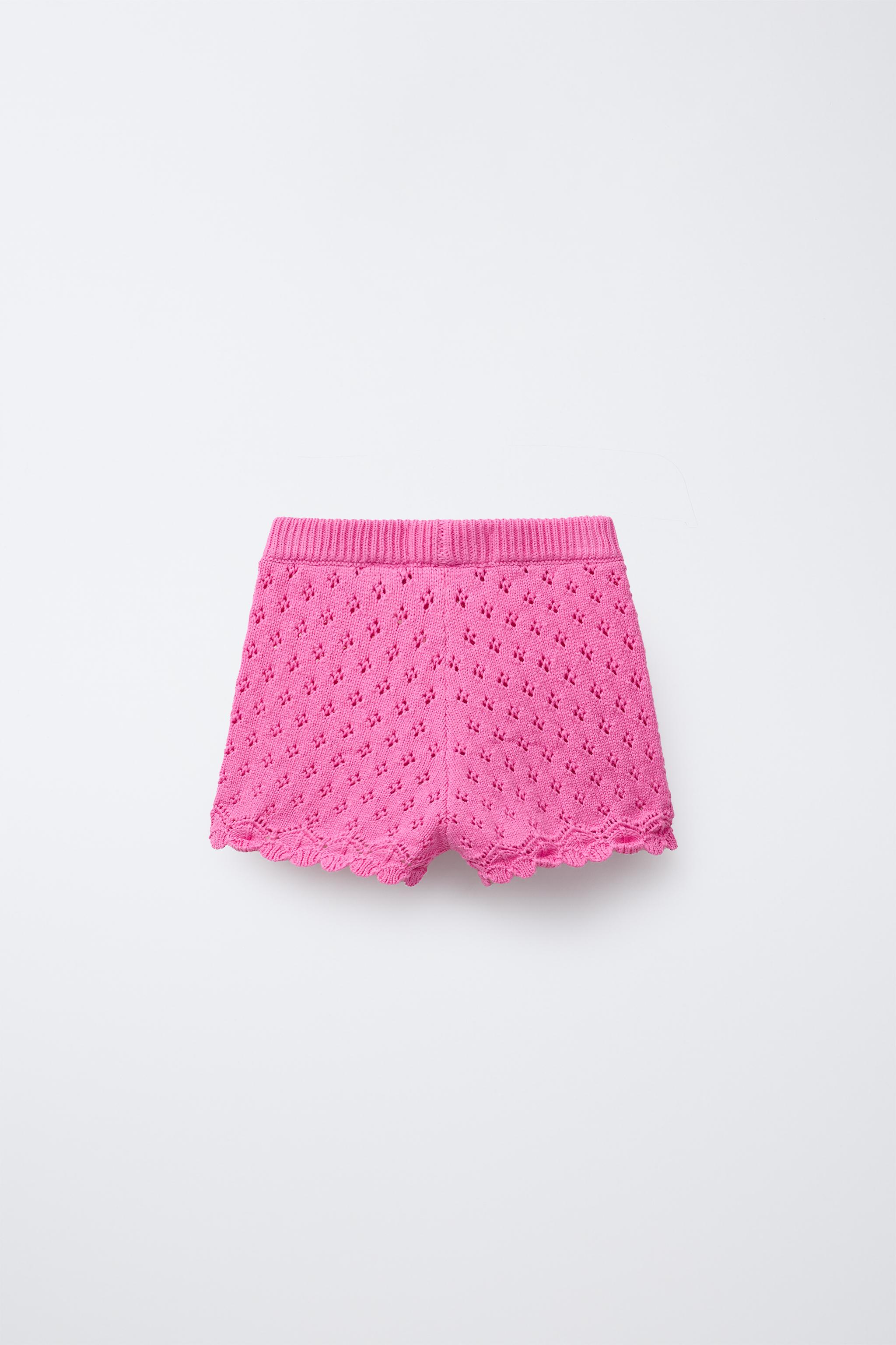 BEADED KNIT SHORTS