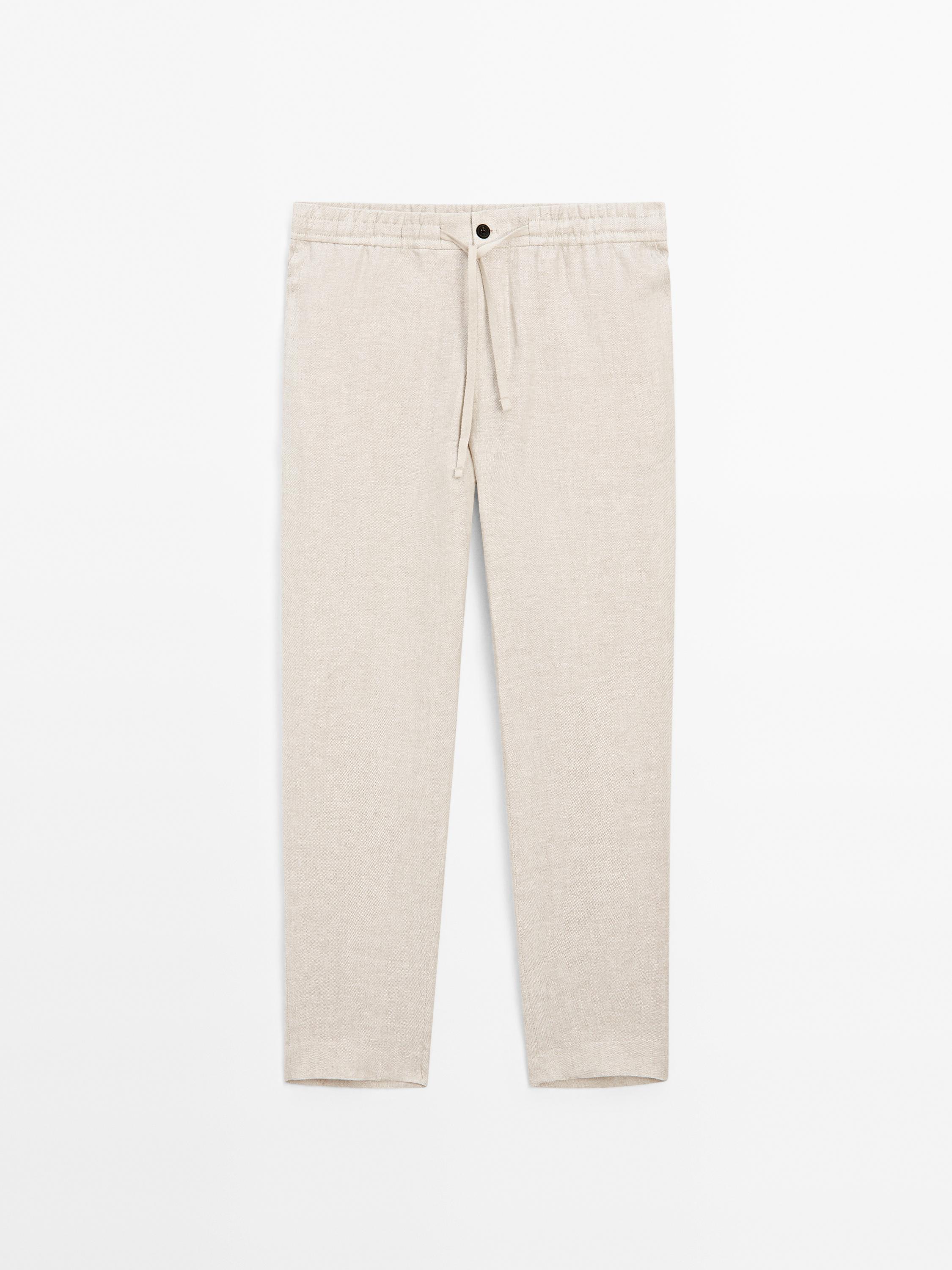 Total look linen trousers