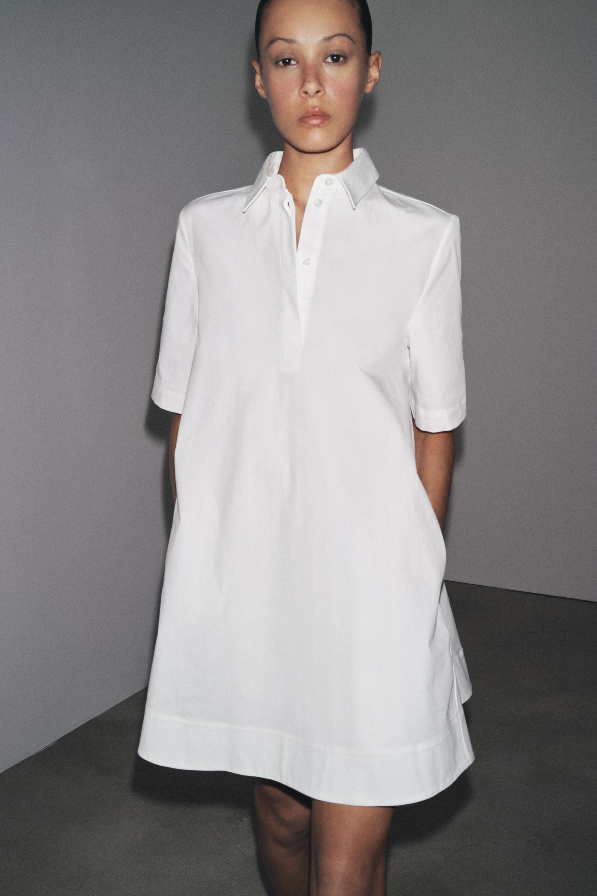 ZW COLLECTION POPLIN SHORT DRESS