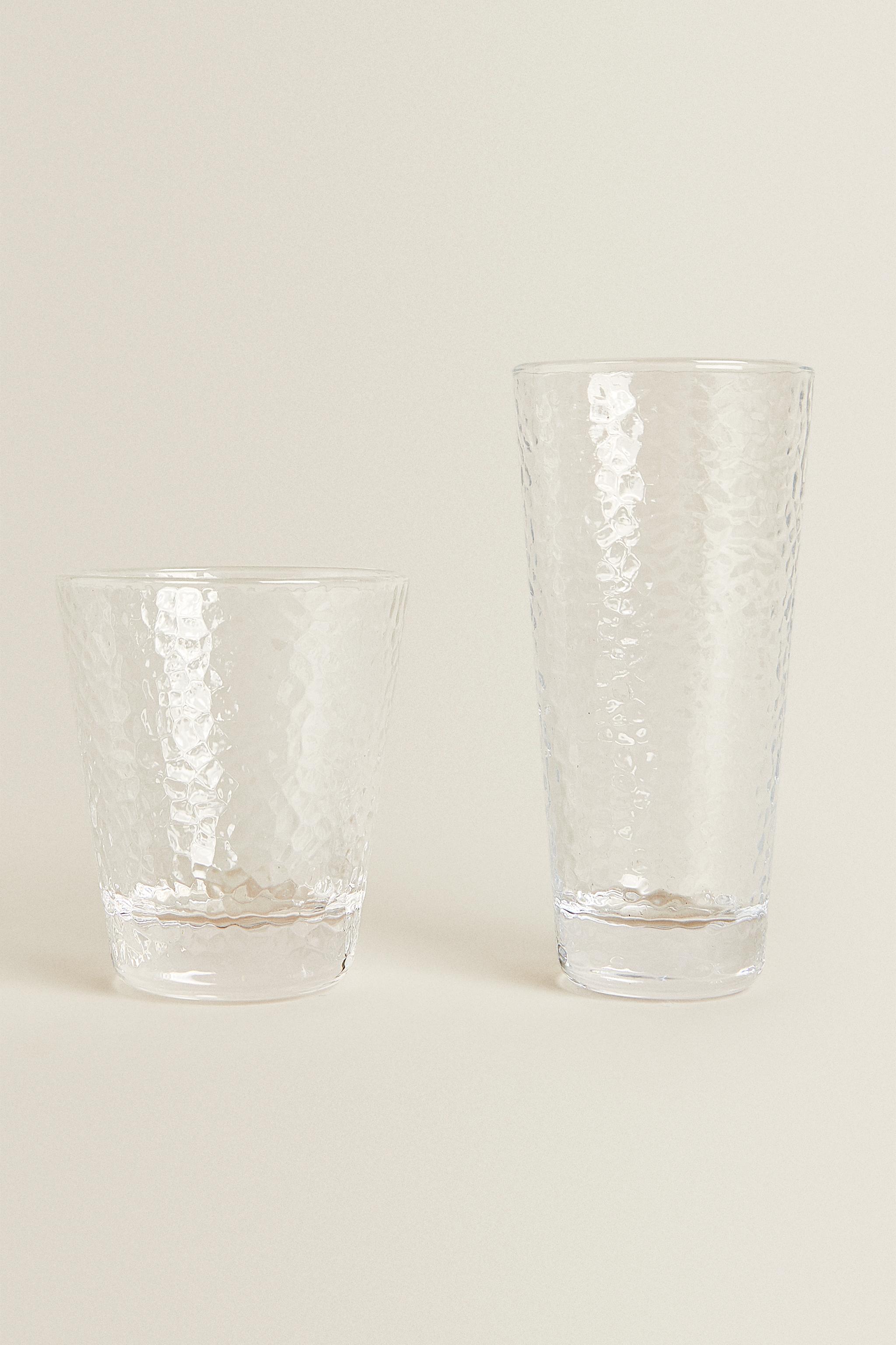 HAMMERED GLASS TUMBLER