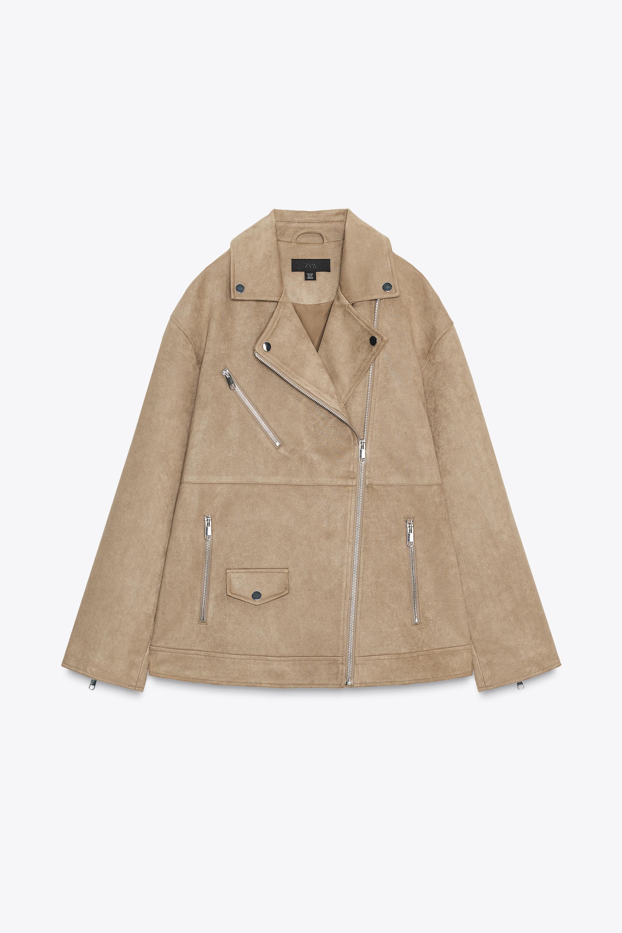 FAUX SUEDE BIKER JACKET