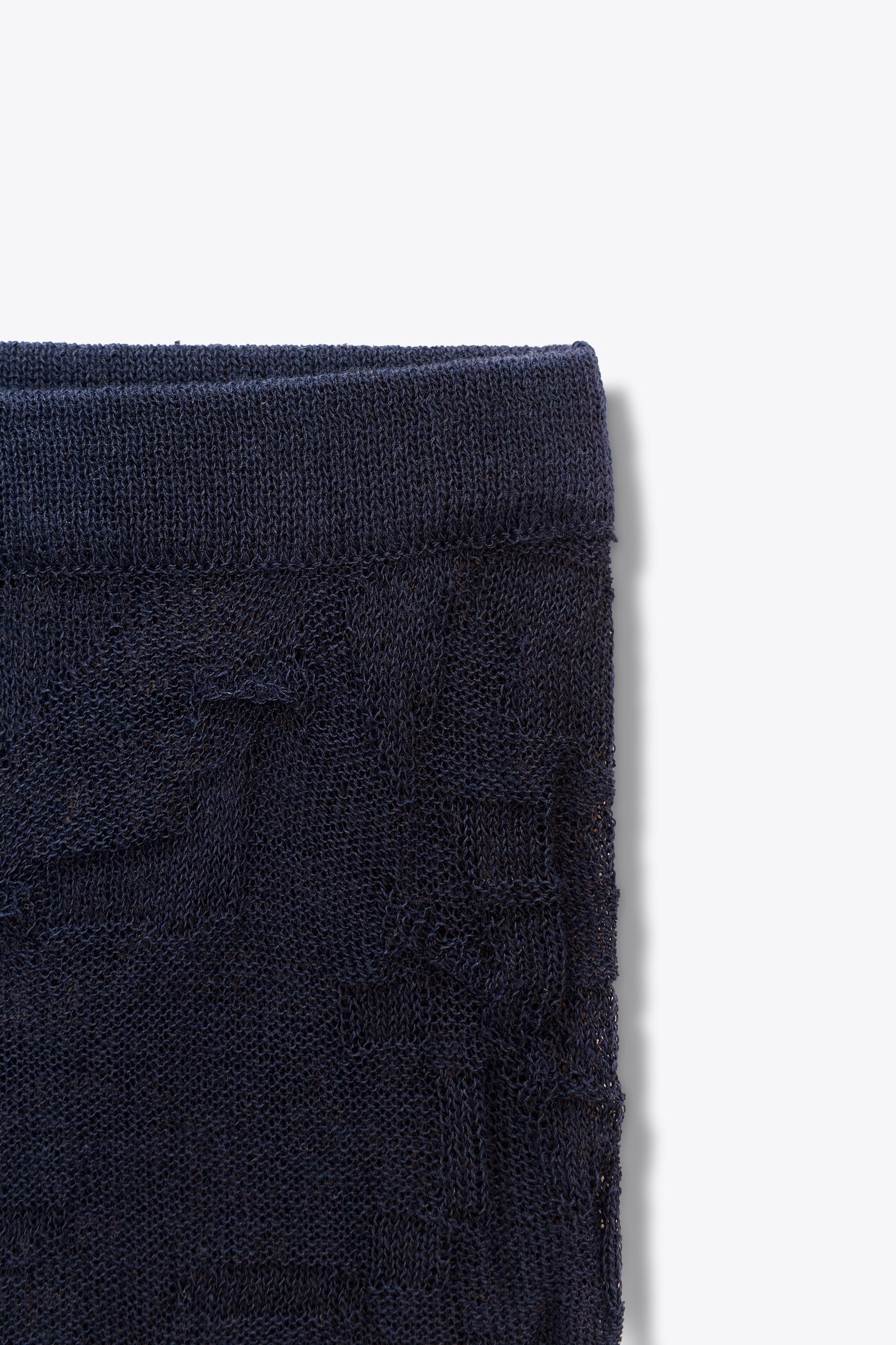 WRINKLE-LOOK FINE KNIT PANTS