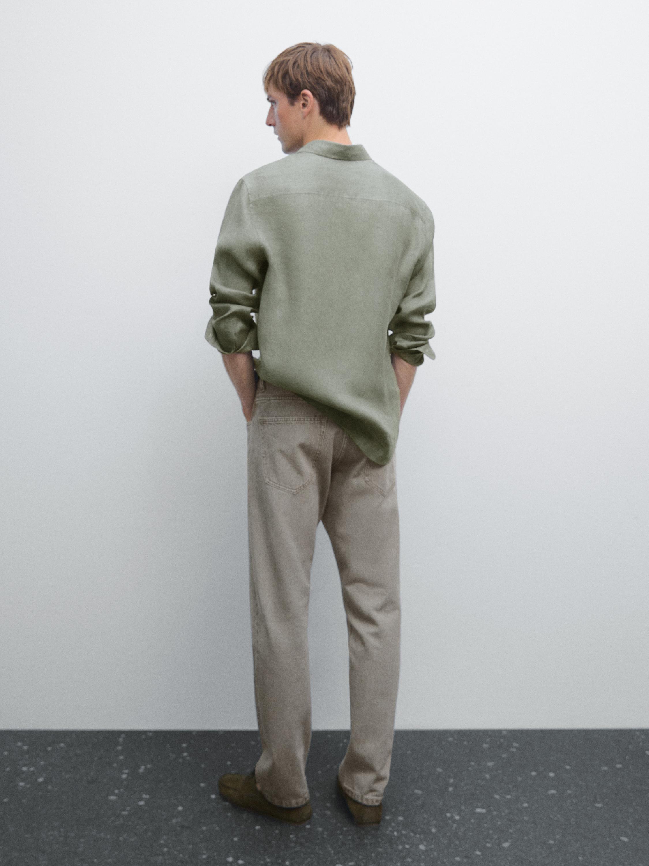 100% linen regular fit shirt