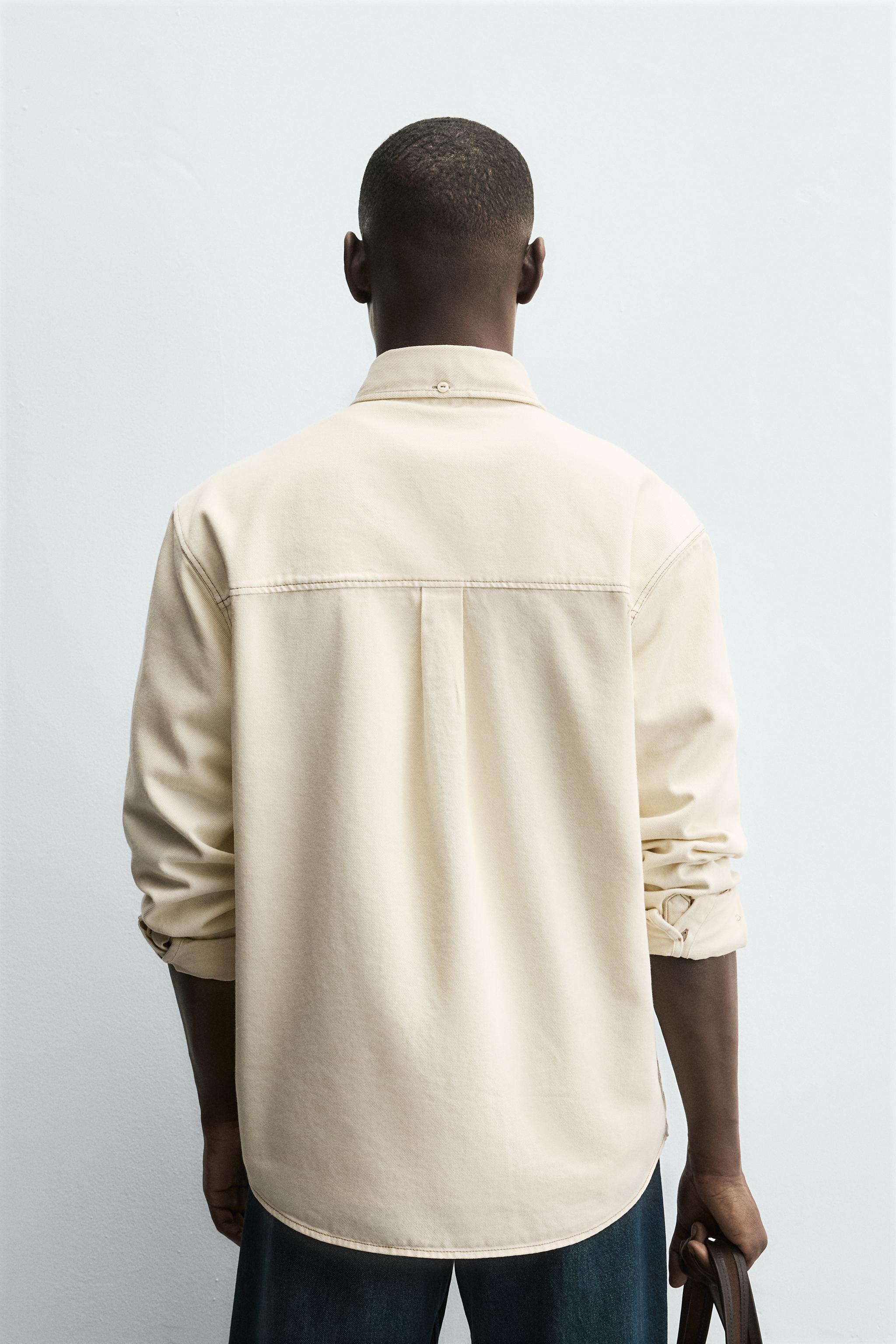 CONTRAST STITCHING OVERSHIRT