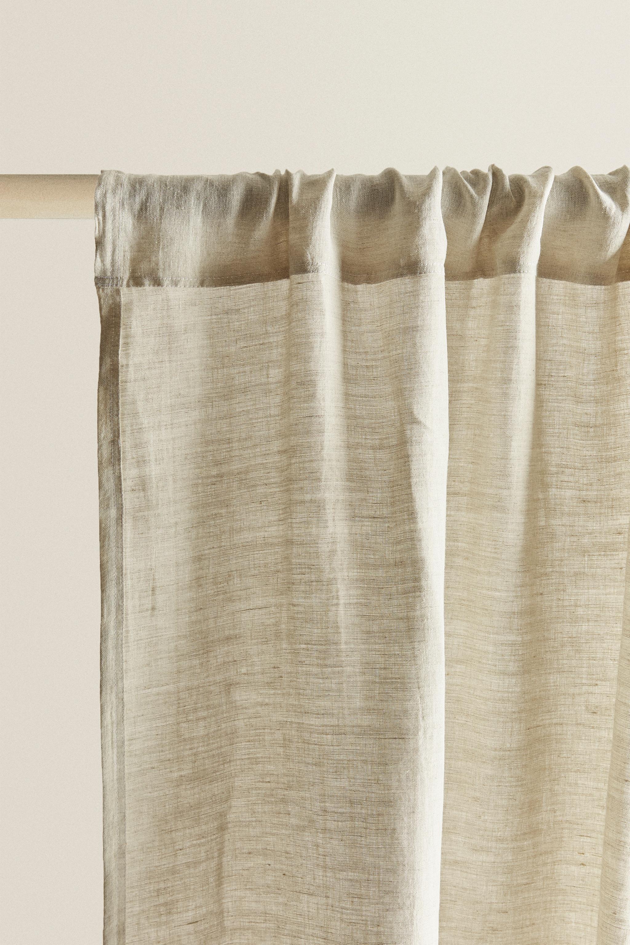 MEDIUM OPACITY FADED LINEN CURTAIN