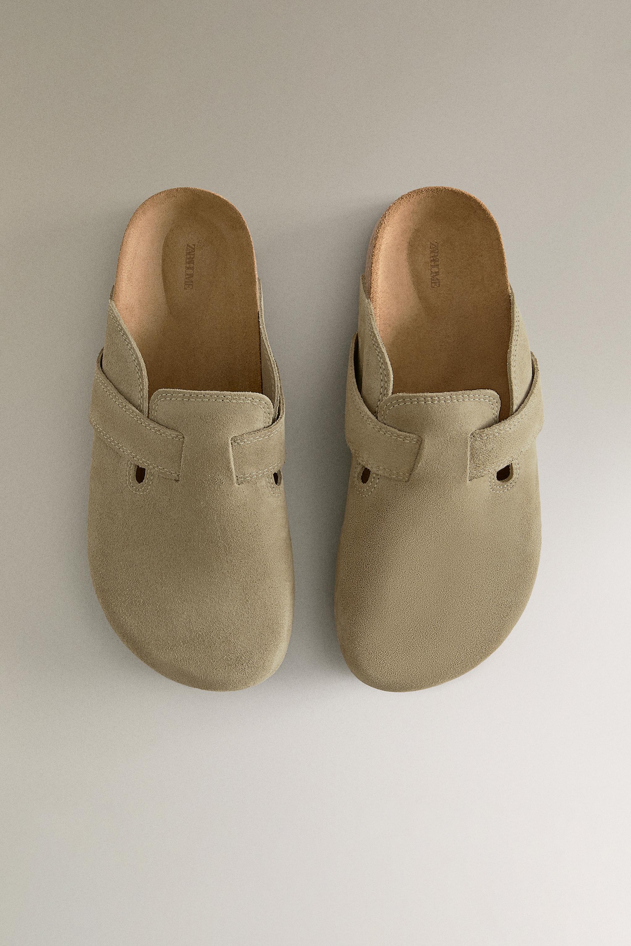 LEATHER CLOGS WITH STRAP