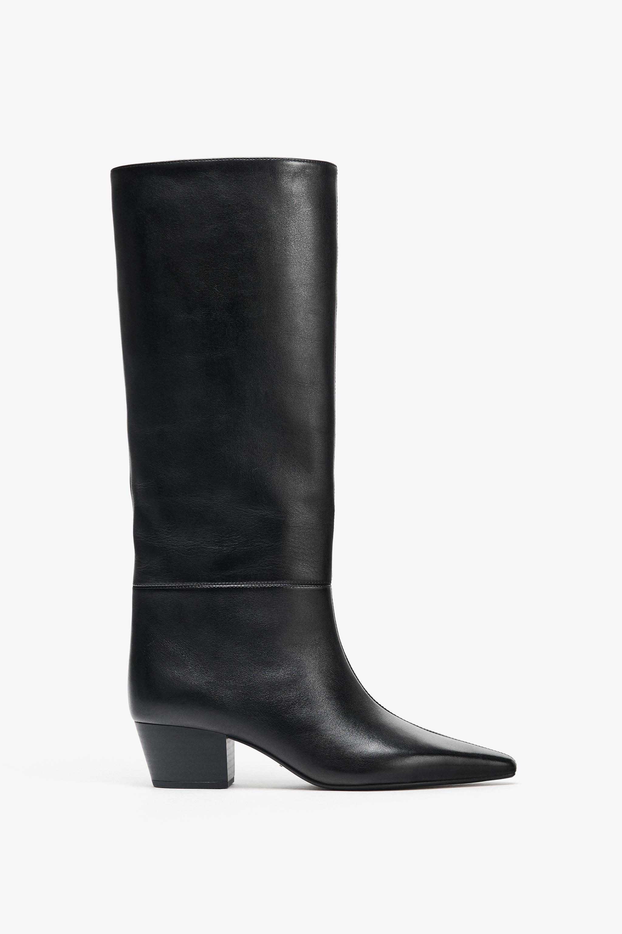 HEELED LEATHER BOOTS