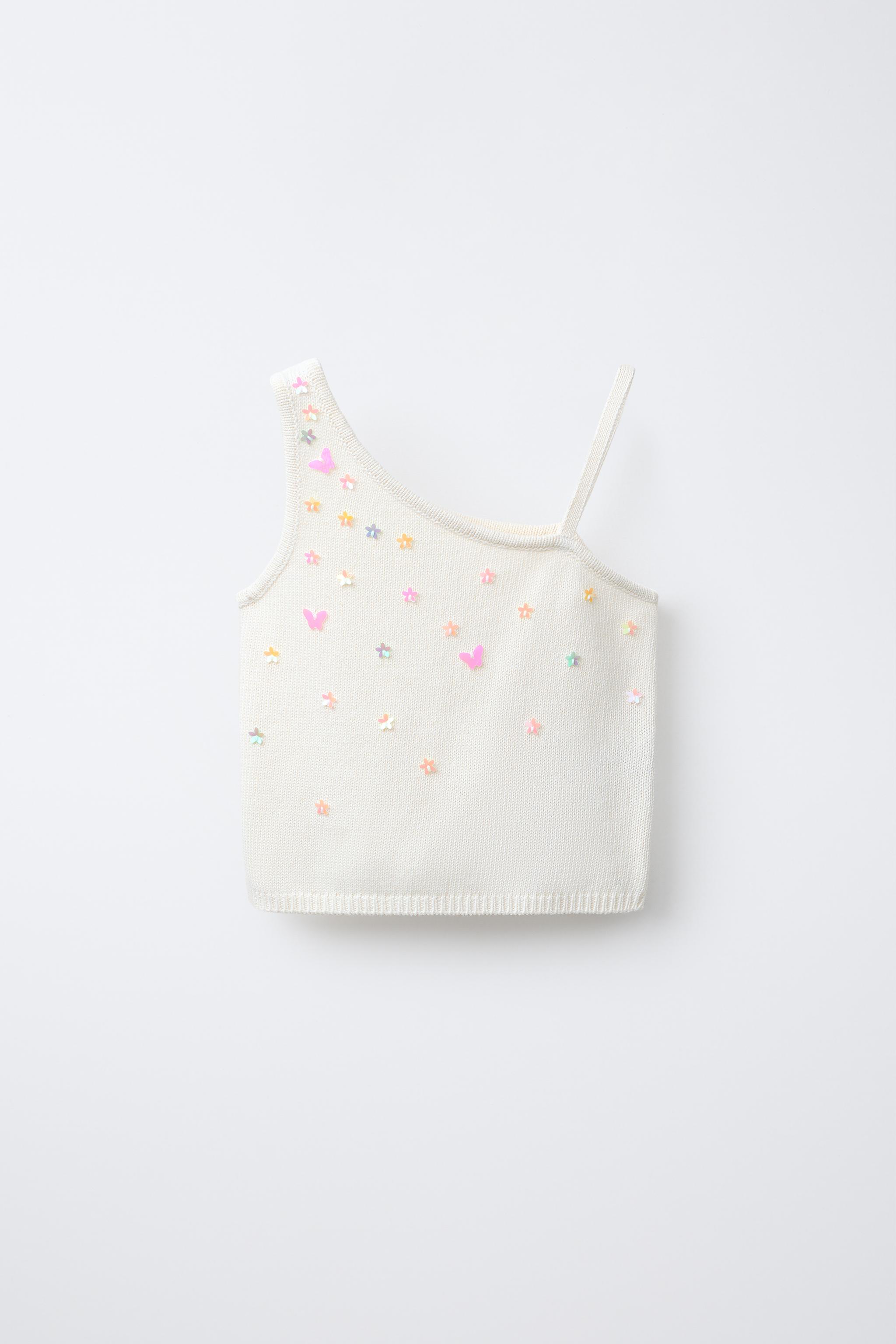 ASYMMETRIC BEADED KNIT TOP