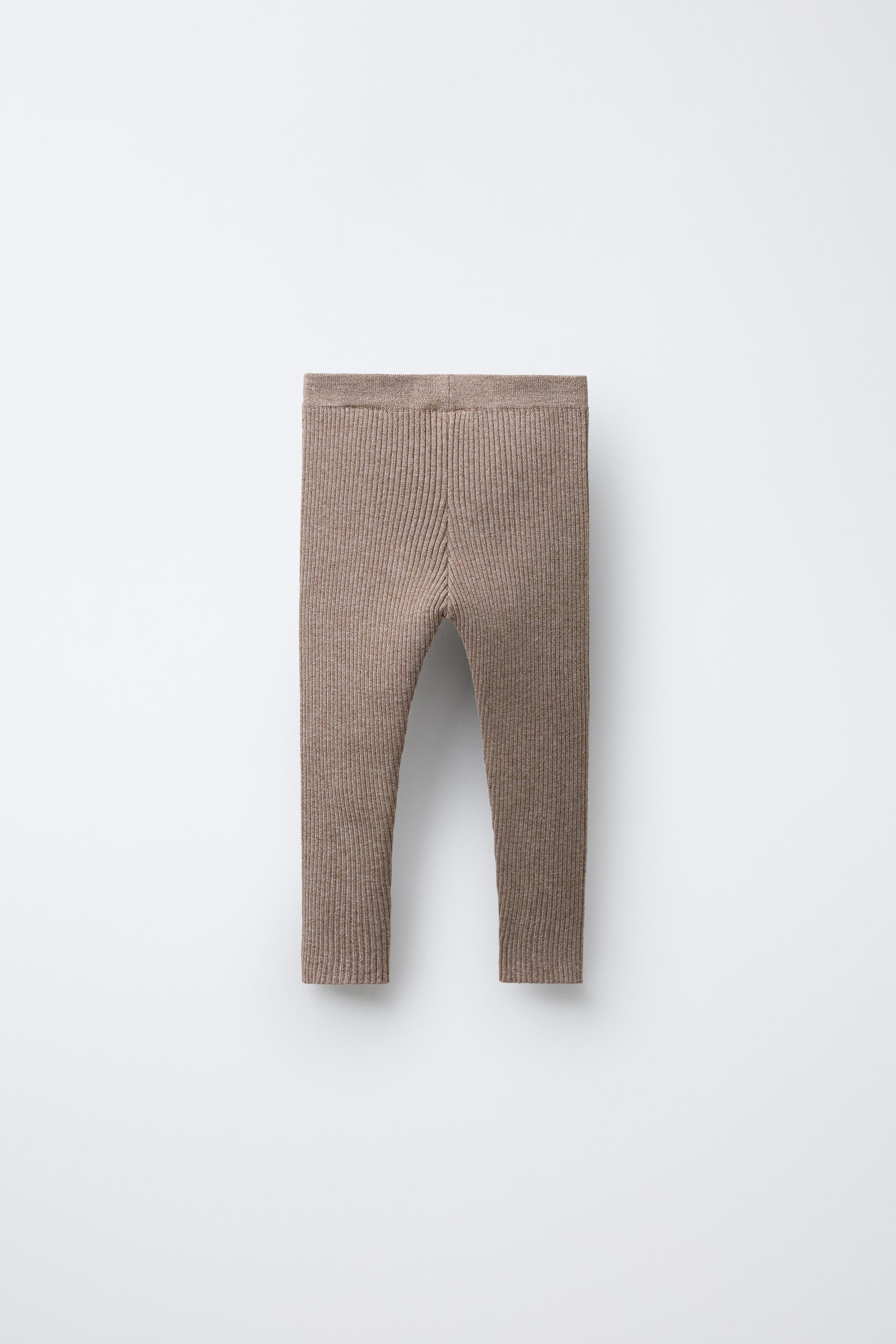 RIBBED KNIT LEGGINGS