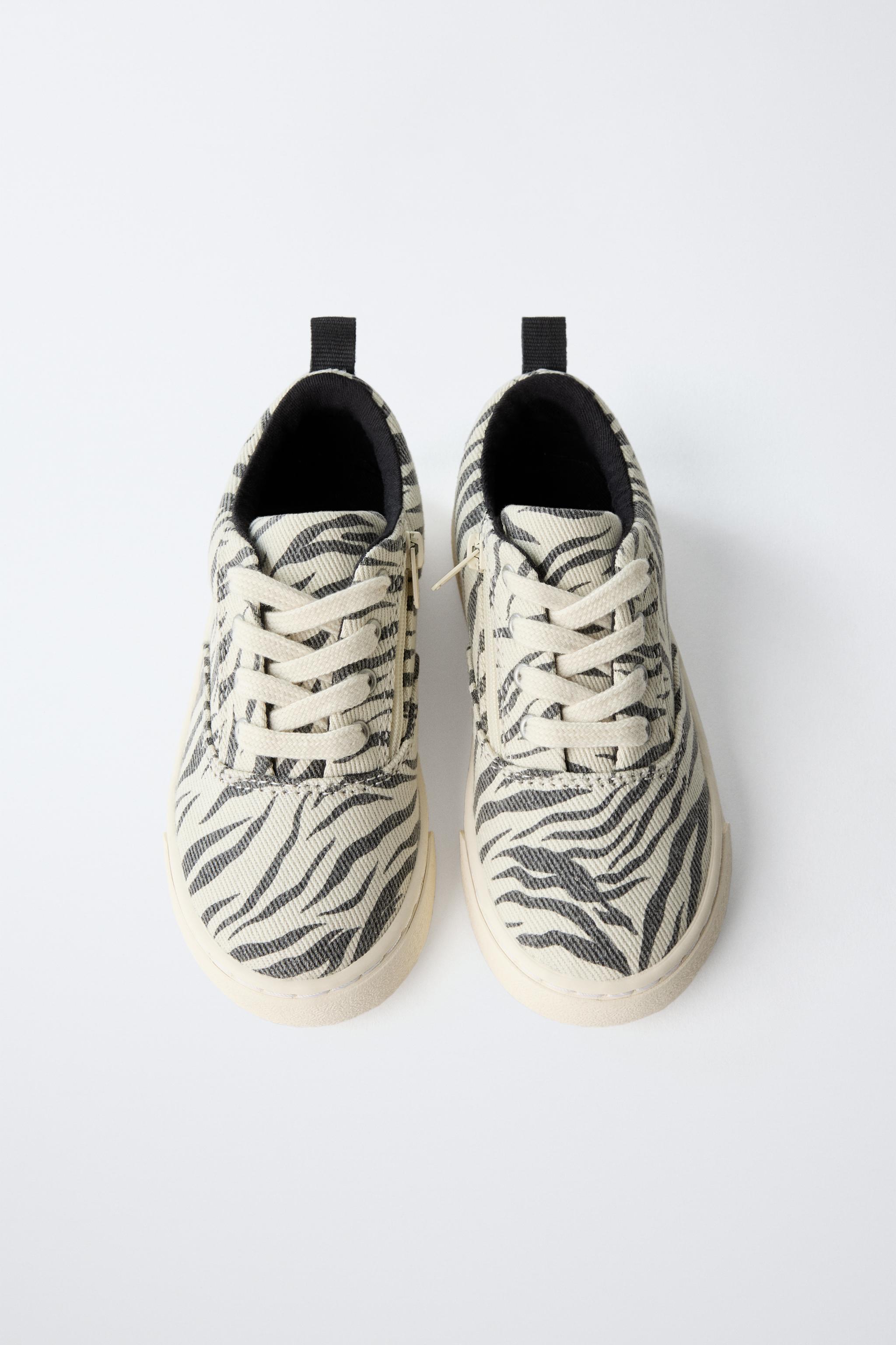 ANIMAL PRINT COTTON SNEAKERS