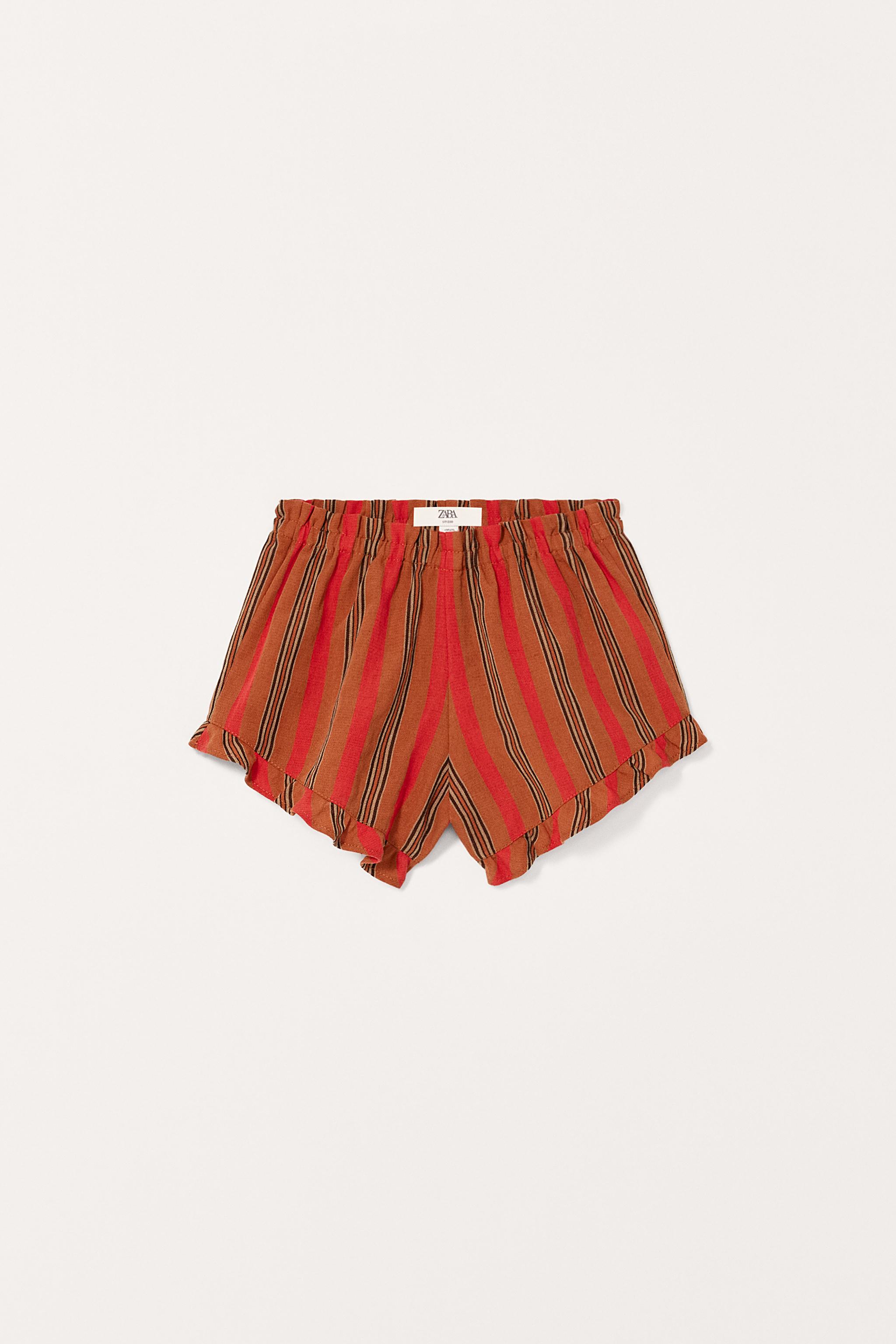 STRIPED RUFFLED SHORTS LIMITED EDITION