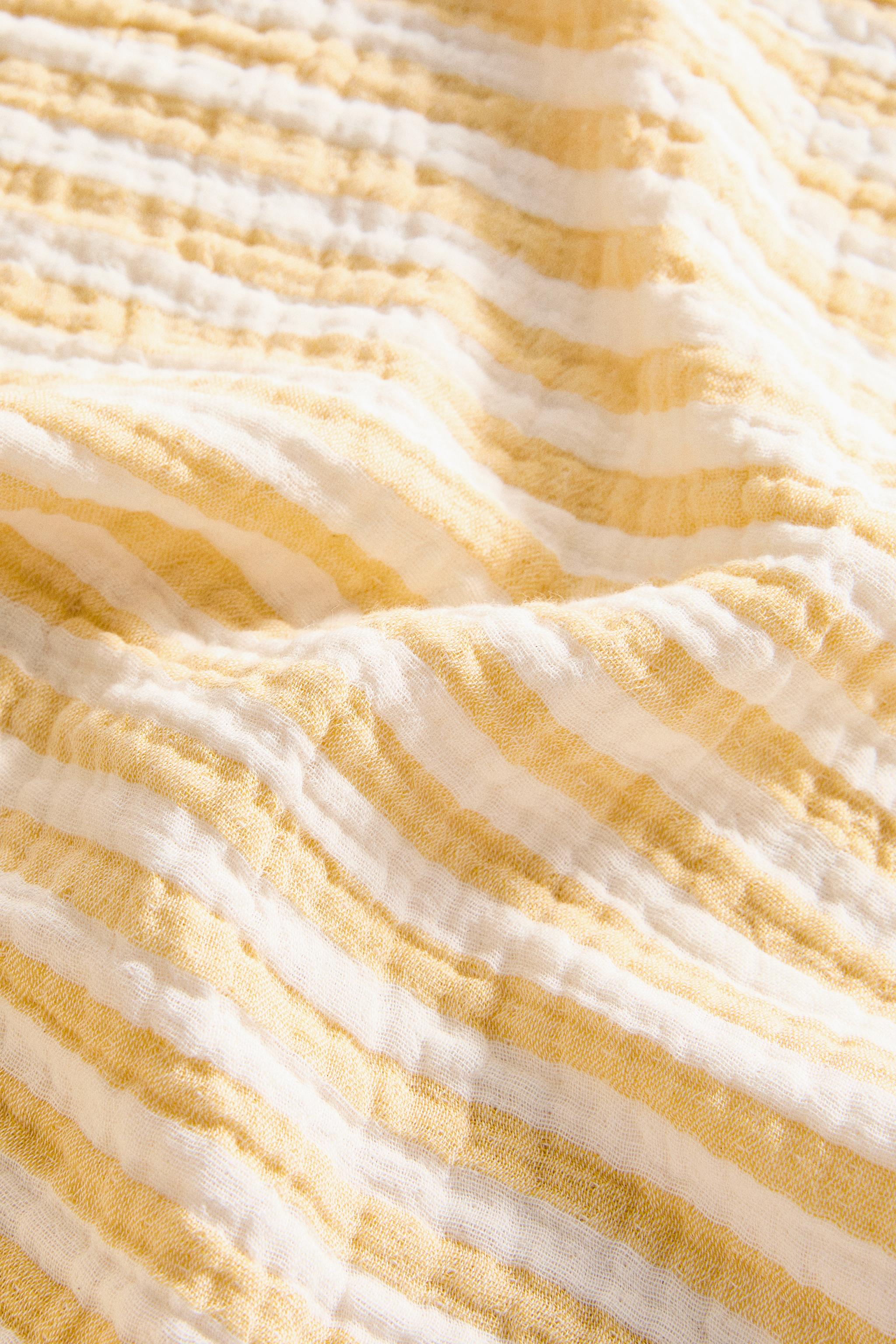 STRIPED COTTON MUSLIN BLANKET