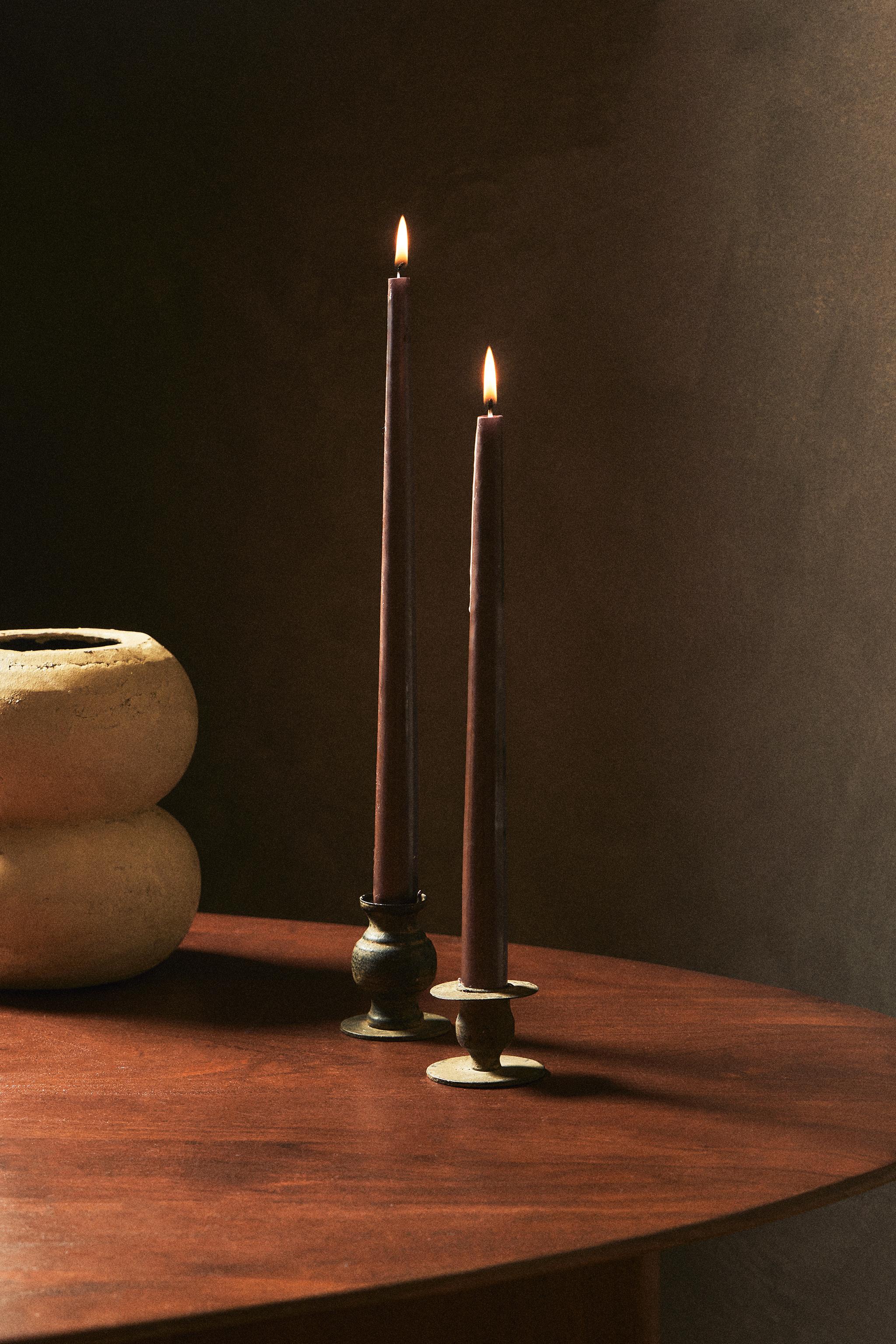 TALL IRON CANDLEHOLDER