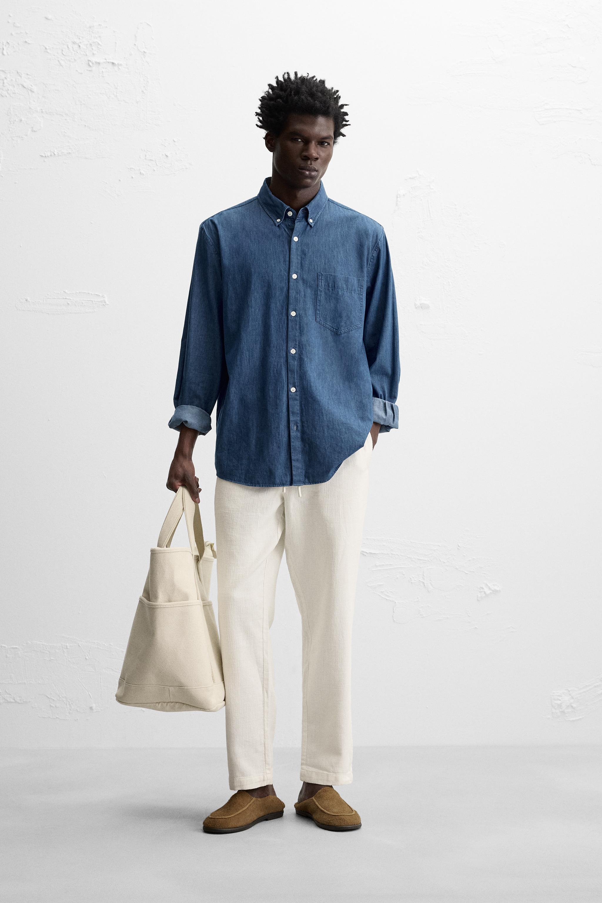 TEXTURED RELAXED FIT PANTS