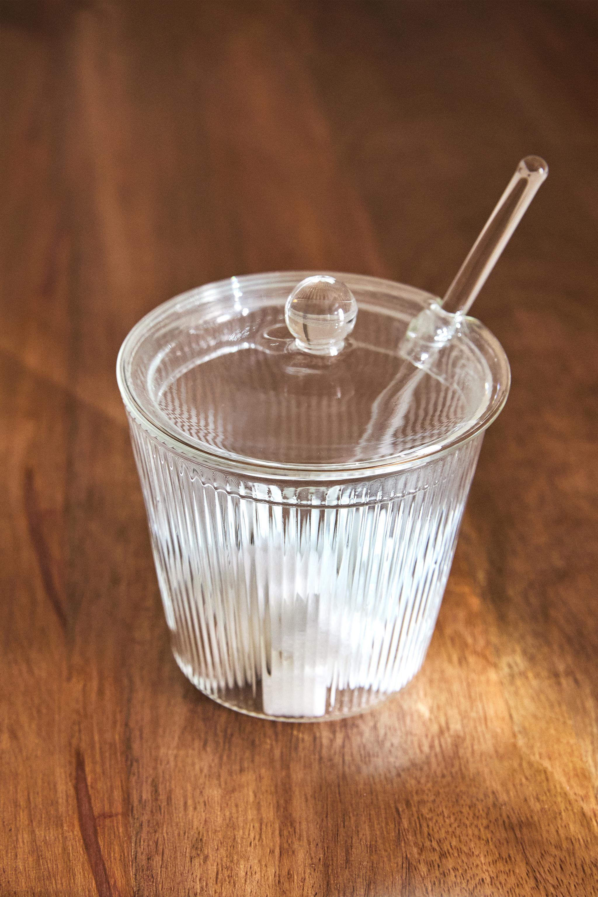 BOROSILICATE GLASS SUGAR BOWL