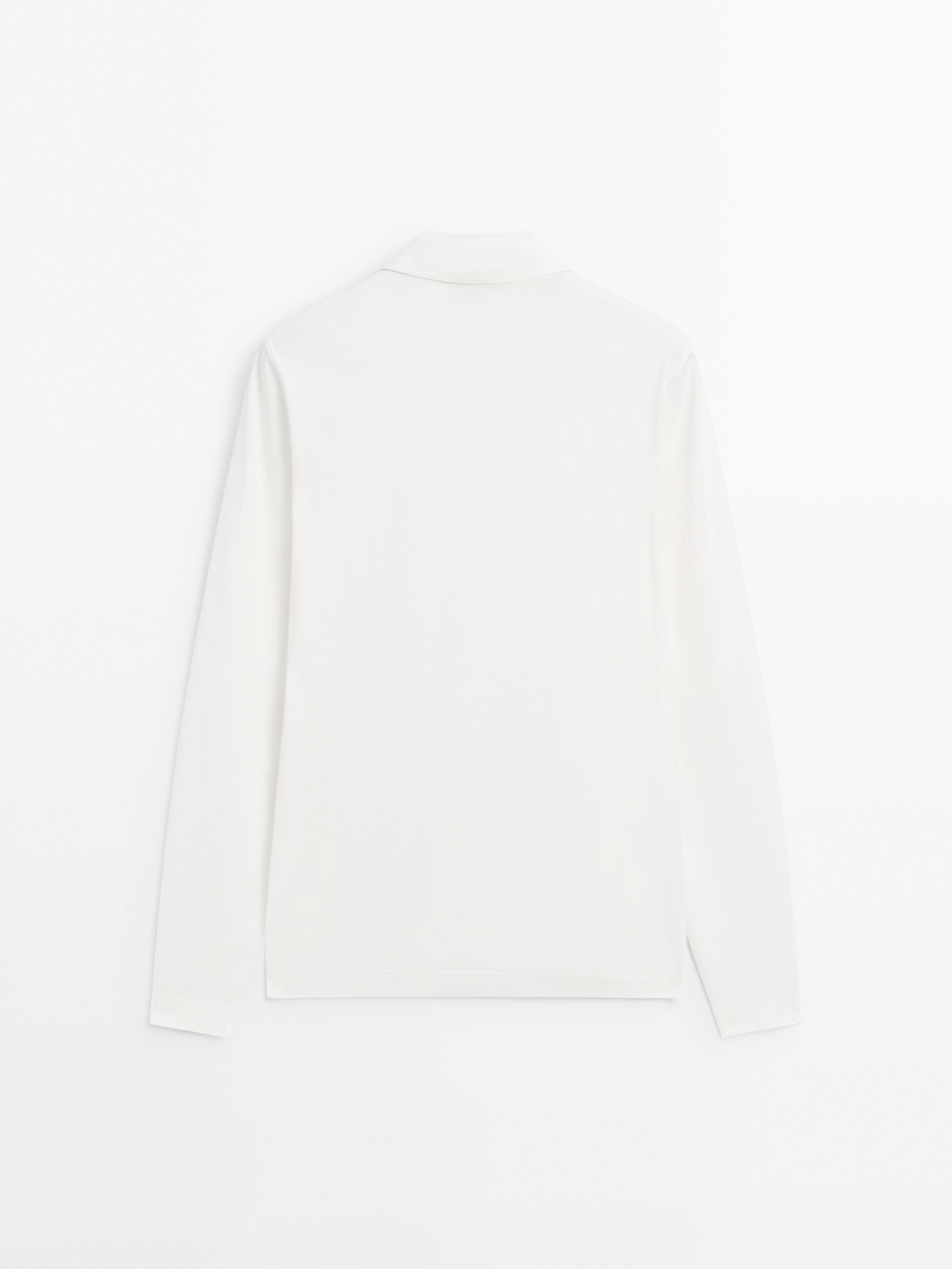 100% cotton long sleeve polo shirt