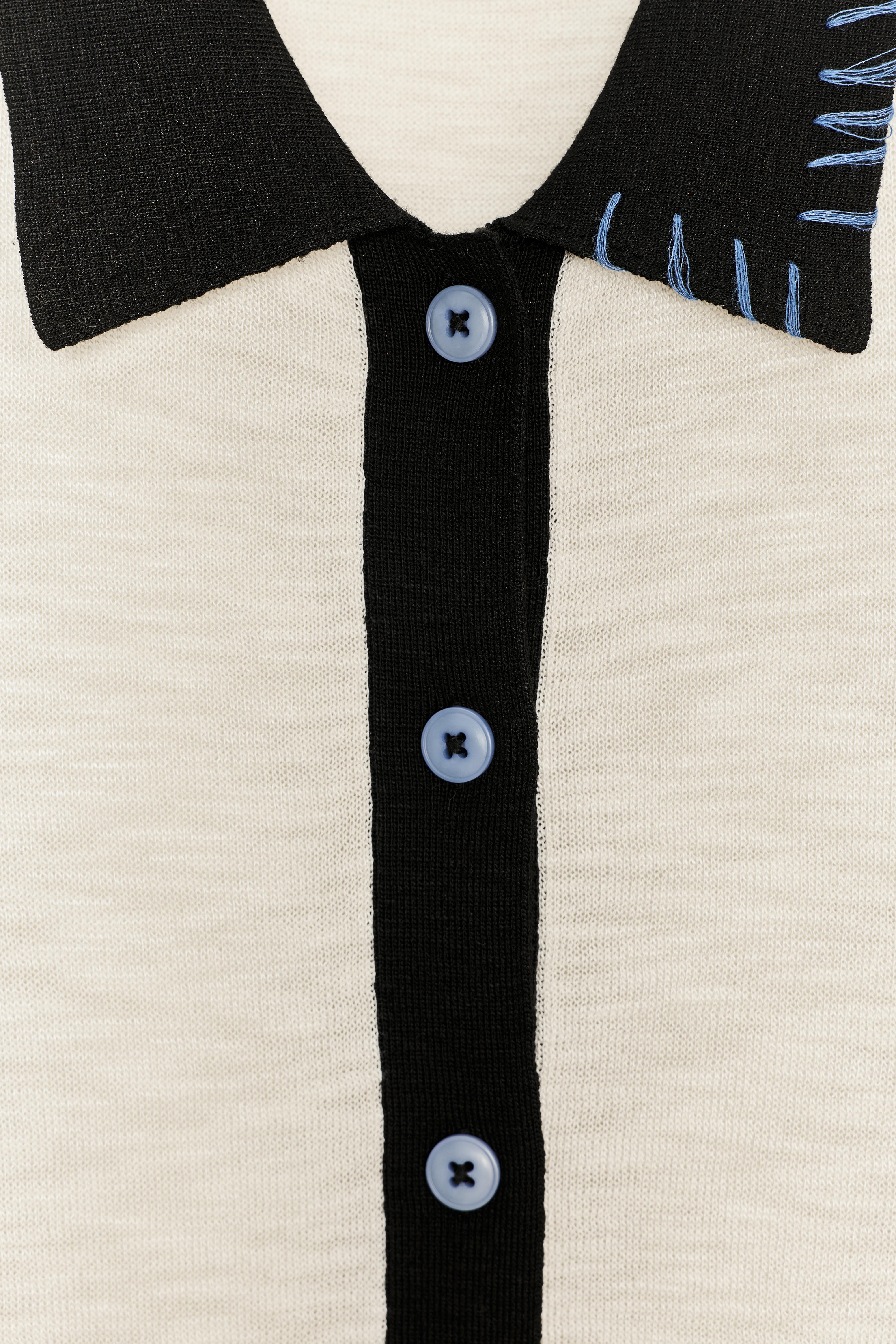 CONTRAST KNIT CARDIGAN