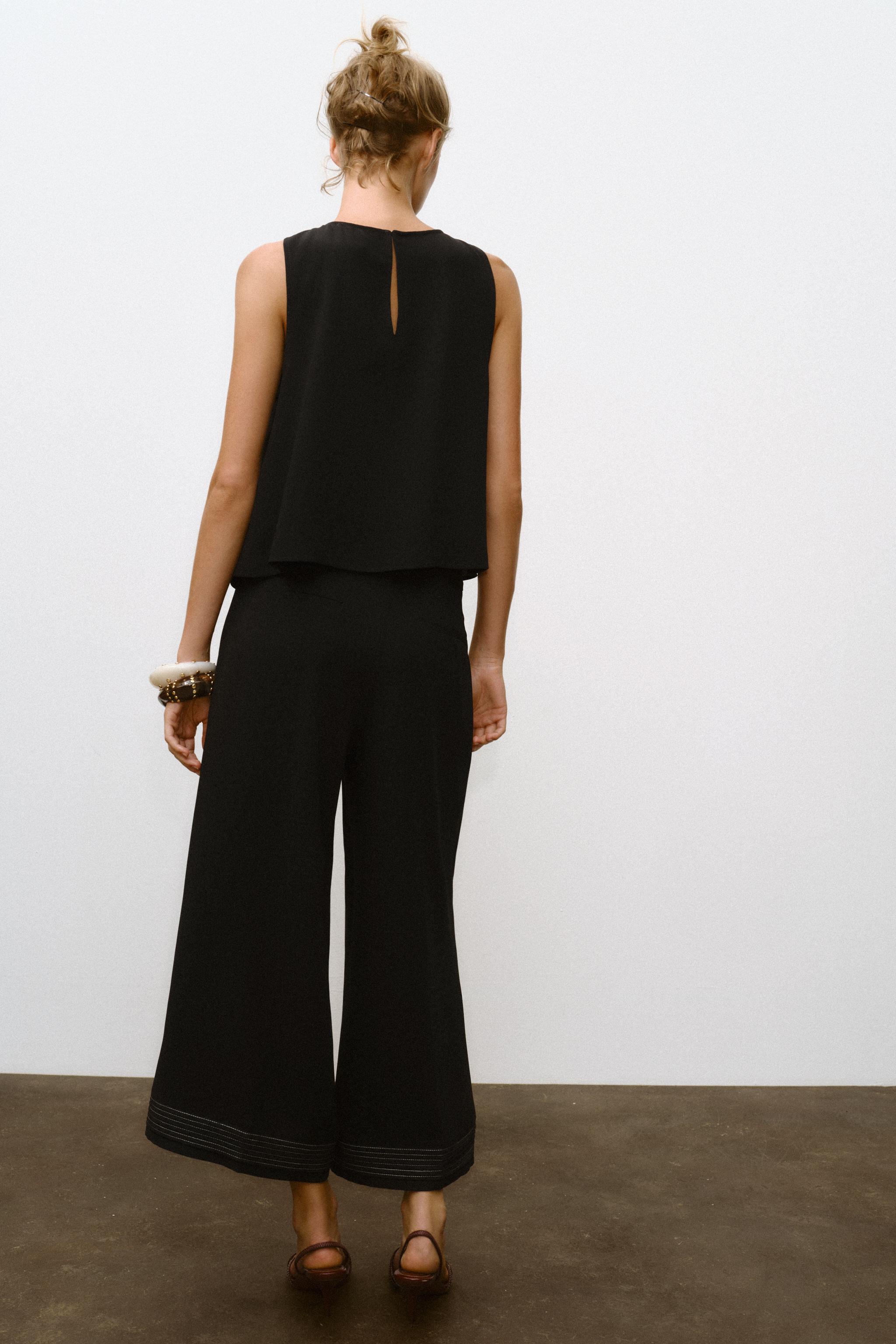 PLEATED HEM CULOTTES