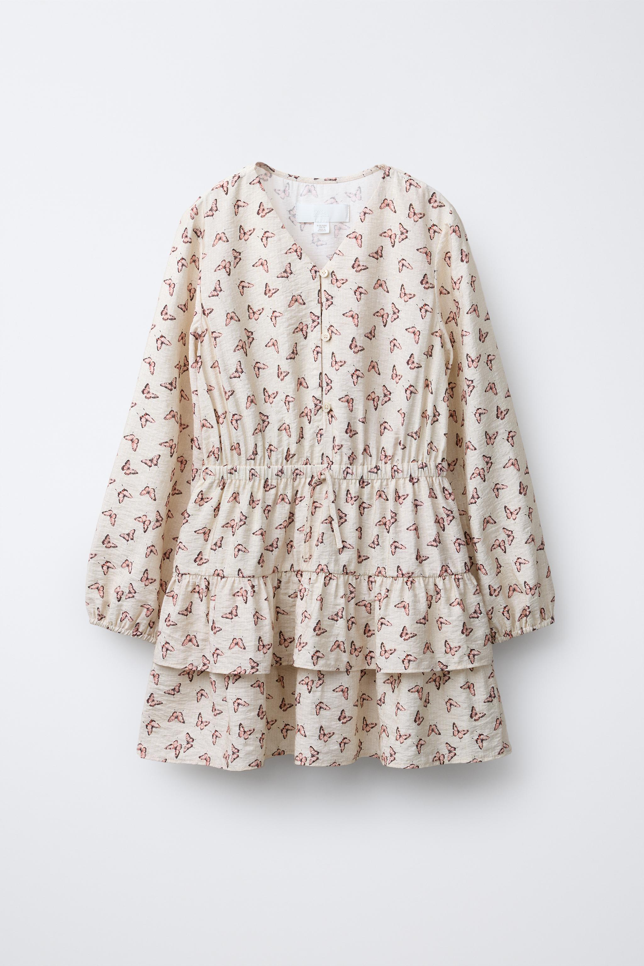 BUTTERFLY PRINT DRESS