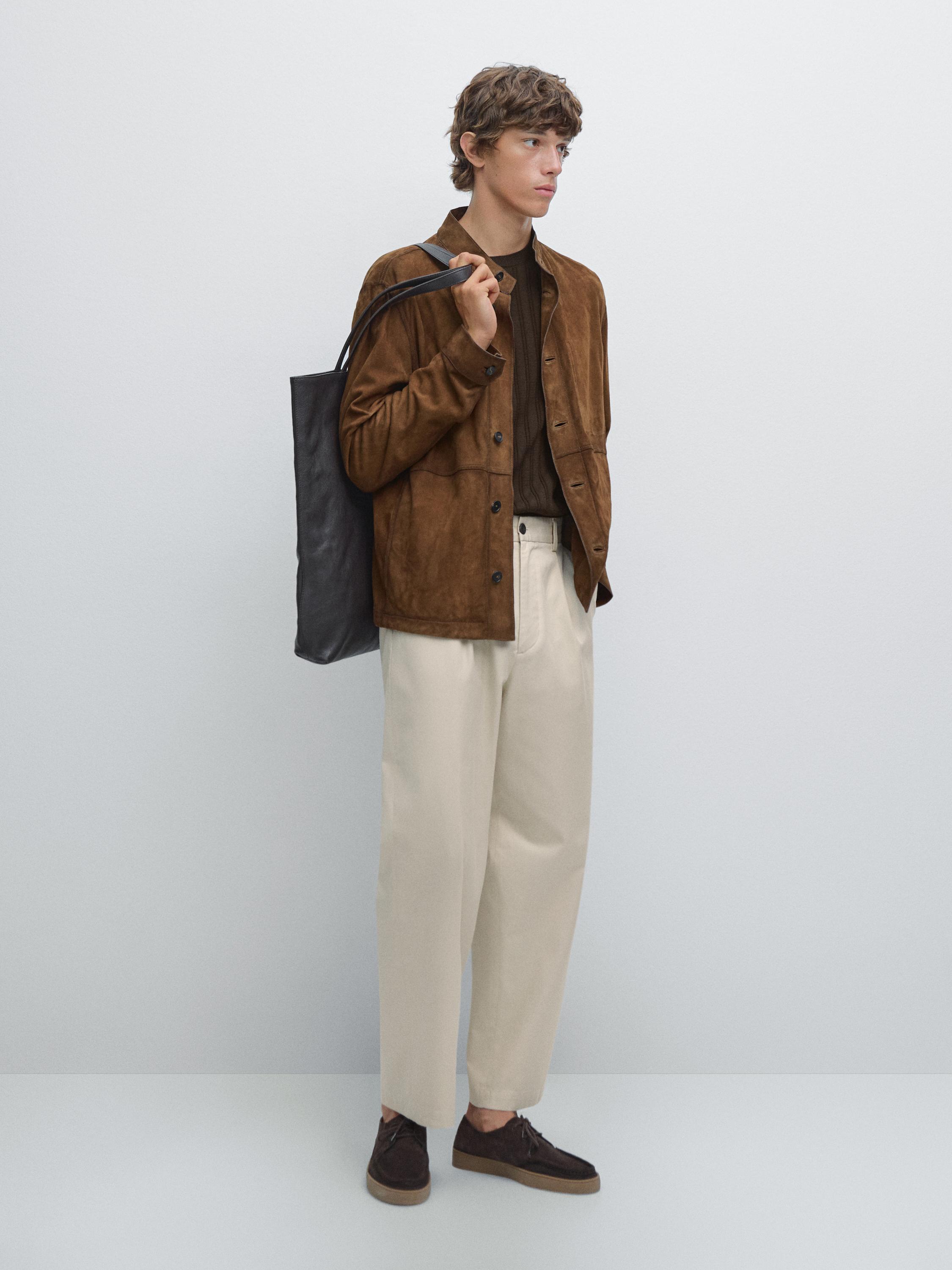 100% cotton relaxed fit trousers