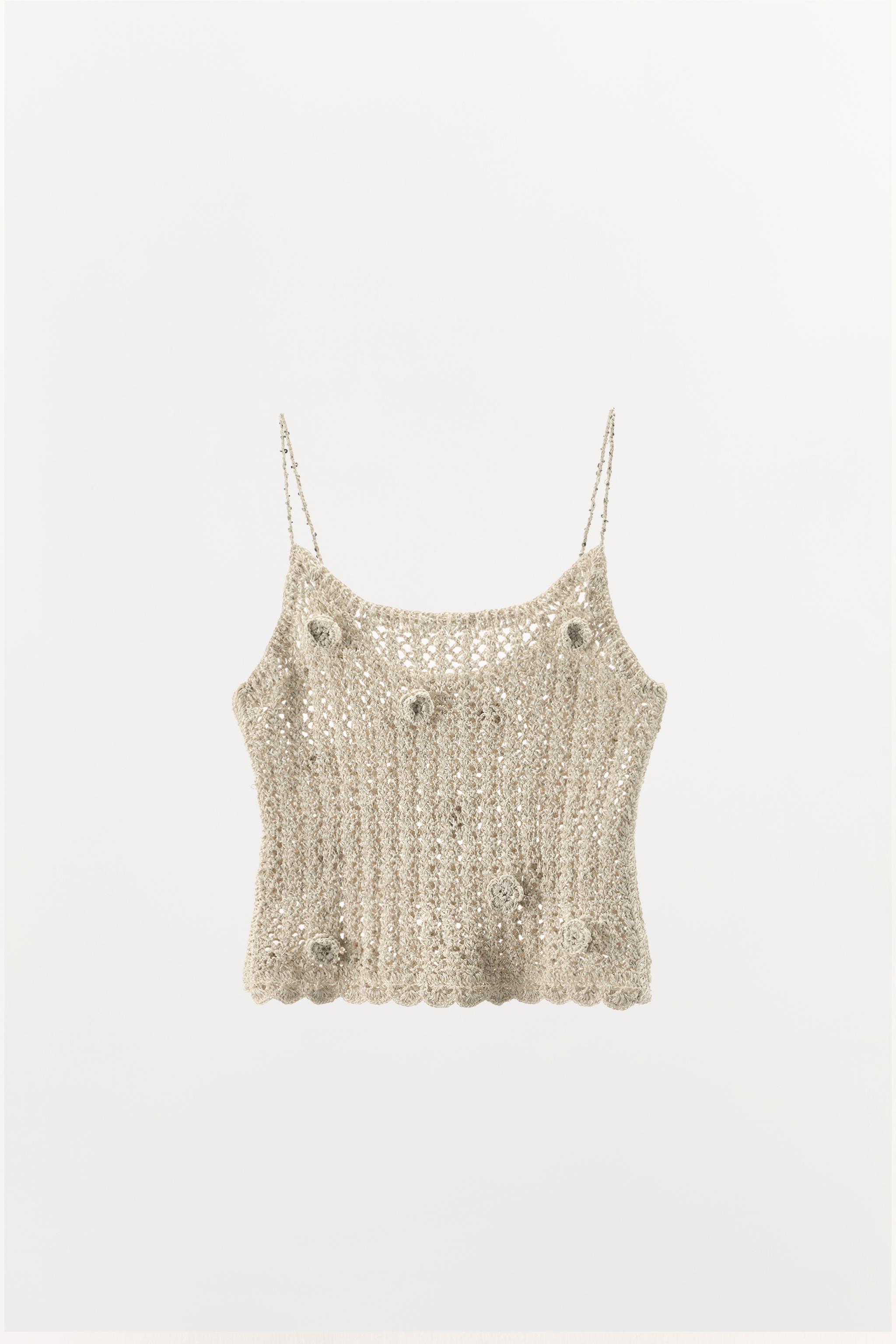 LIMITED EDITION CROCHET TOP WITH RAISED FLOWERS