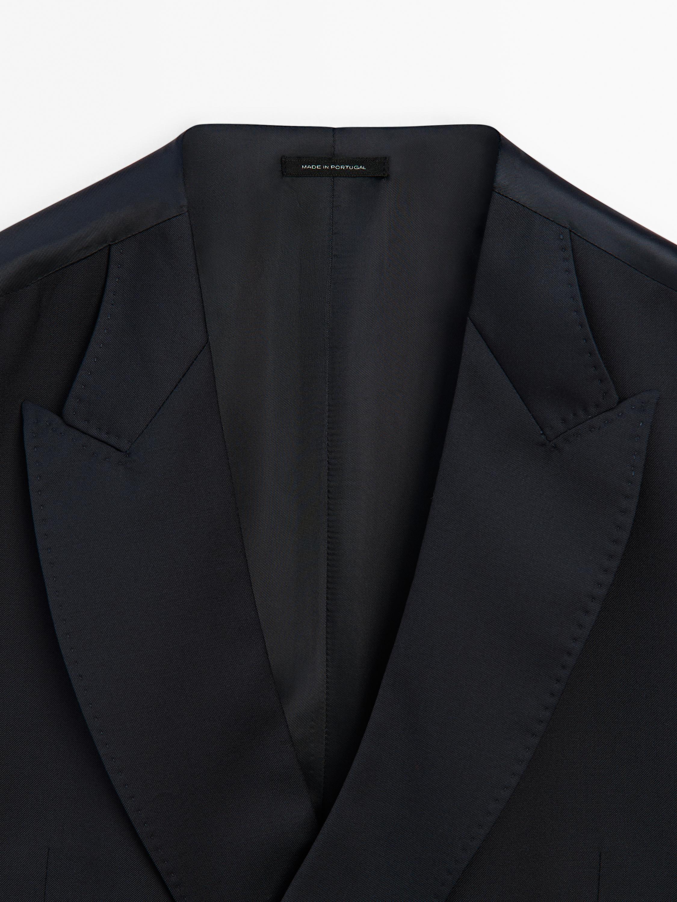 Plain 100% wool suit waistcoat