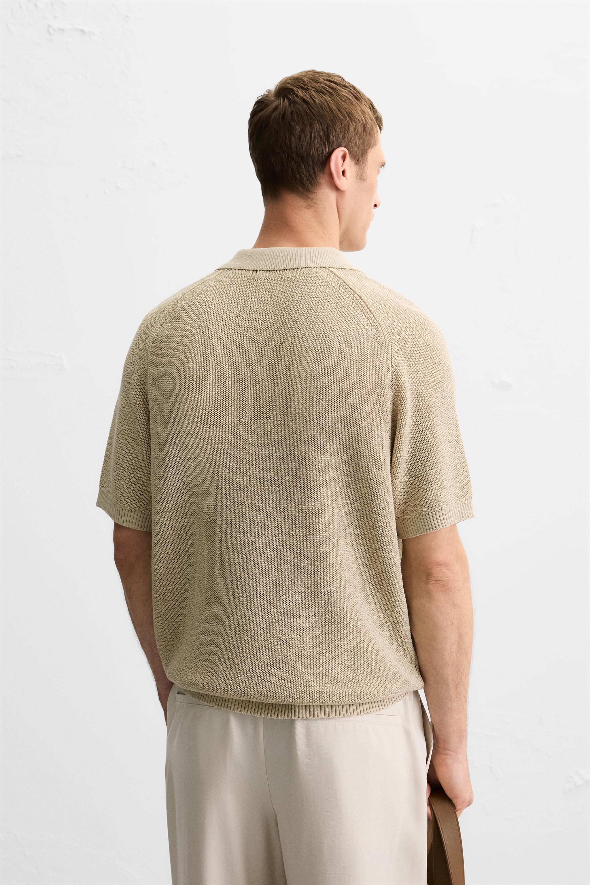 TEXTURED KNIT POLO SHIRT