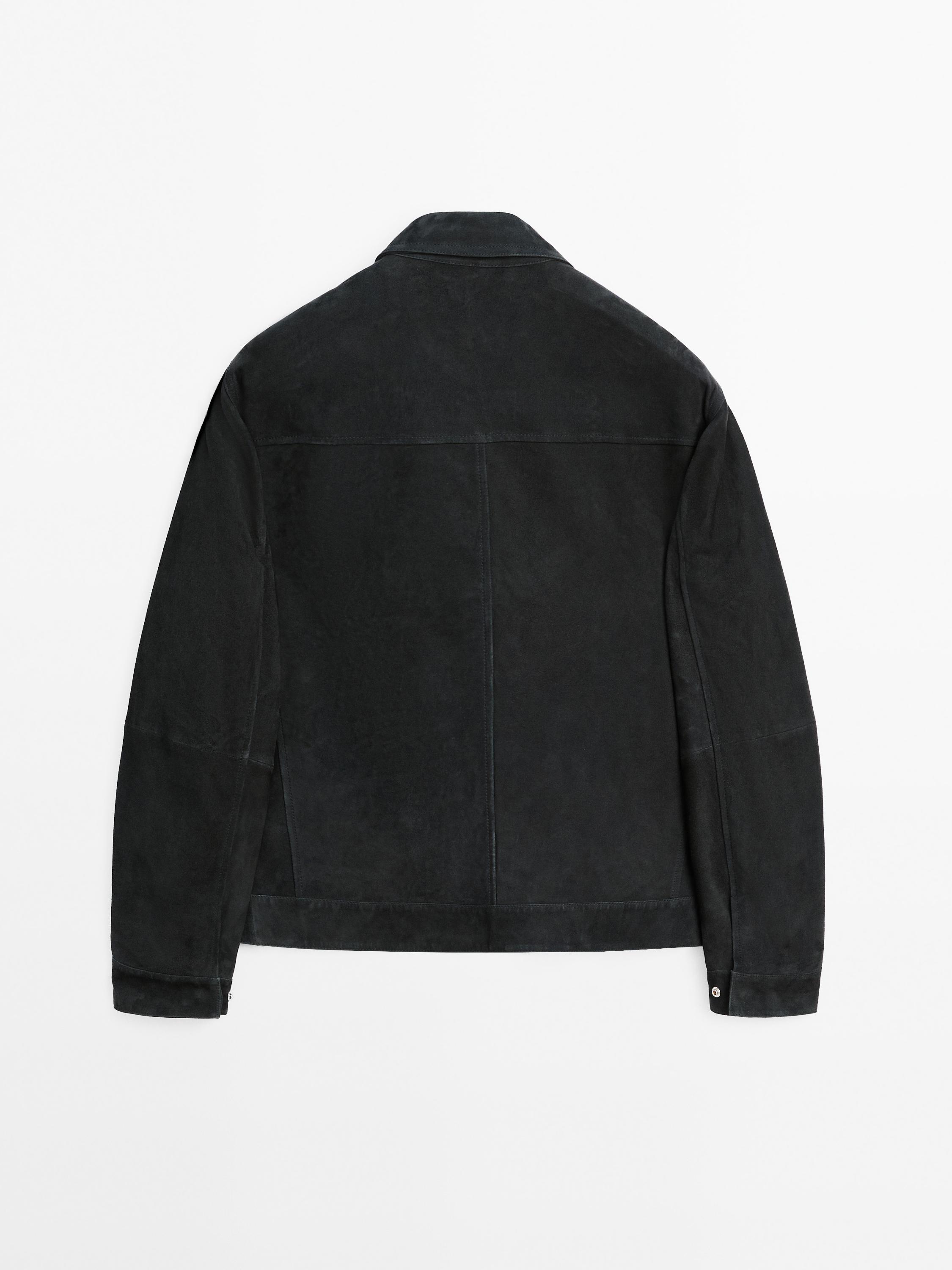 Suede leather jacket