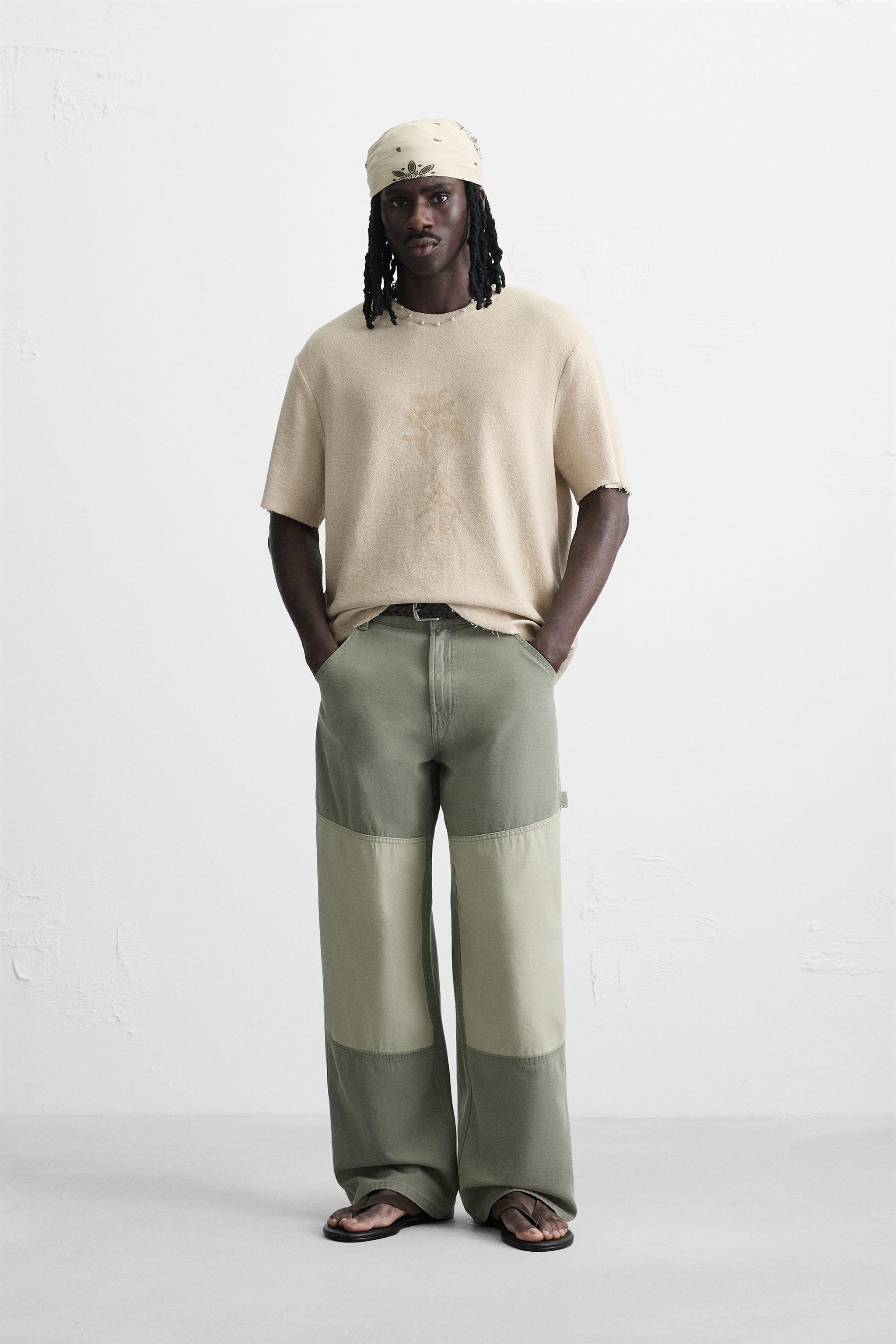 SPRAY PRINT KNIT T-SHIRT