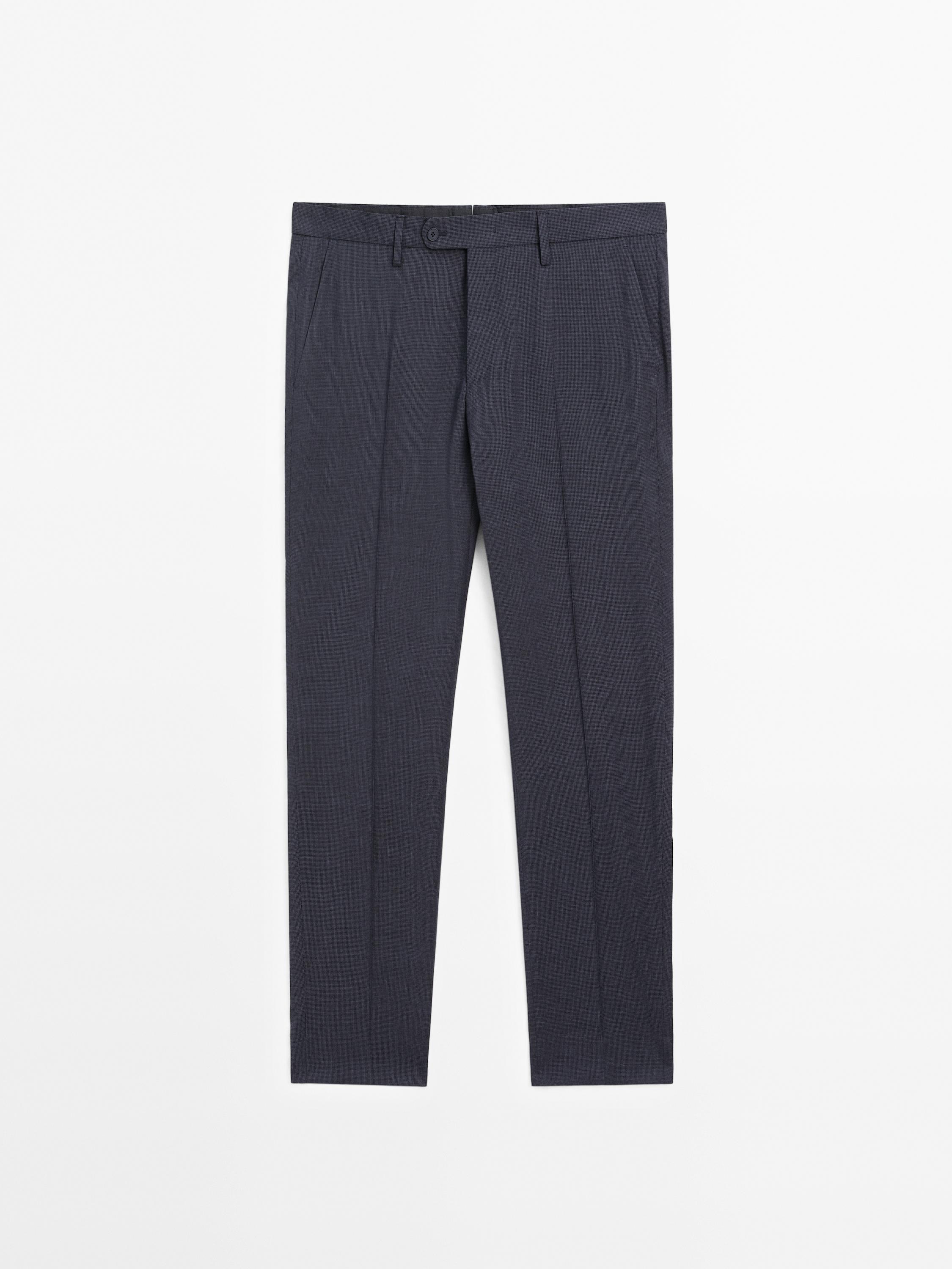 Houndstooth suit trousers