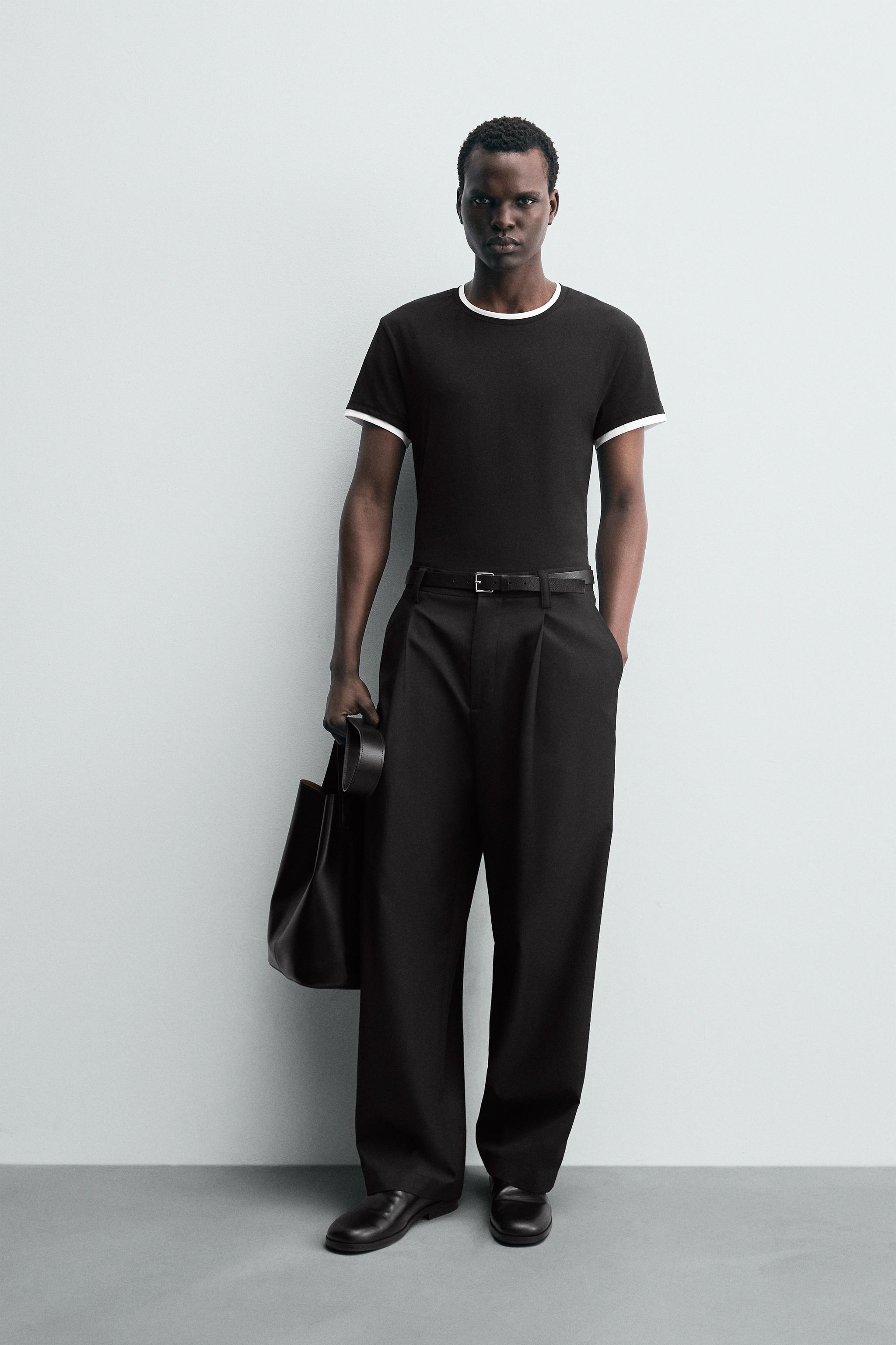 CONTRAST TRIM T-SHIRT