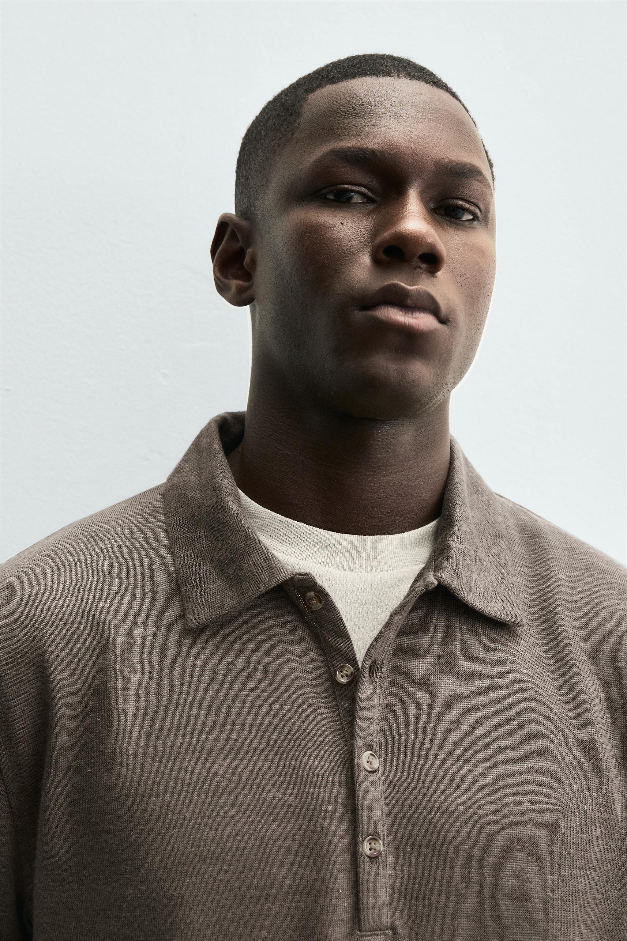 HEMP VISCOSE POLO SHIRT