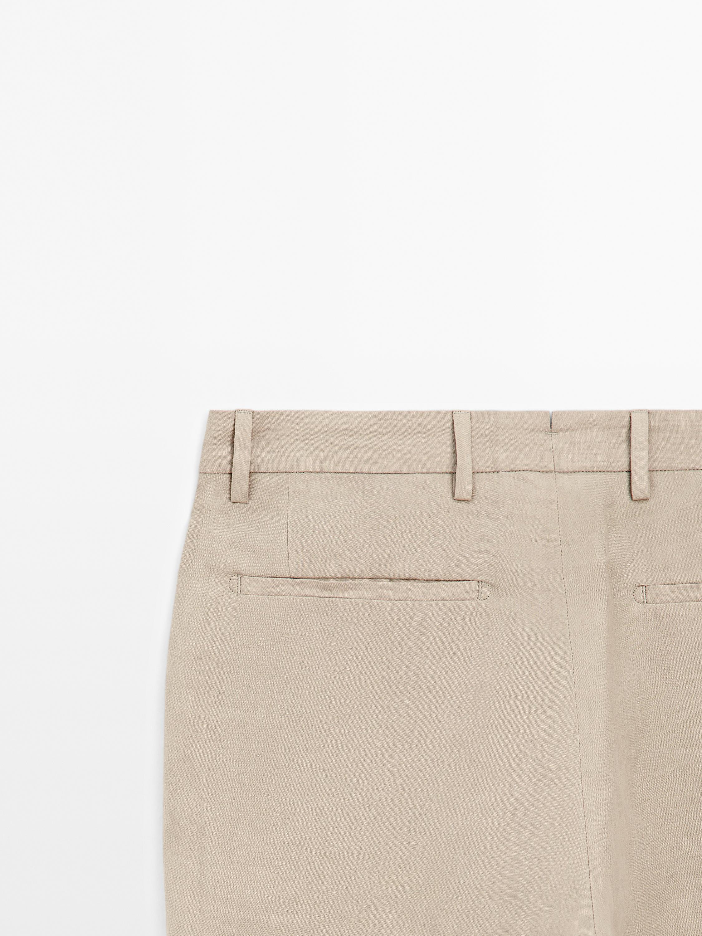 Flowing 100% linen trousers