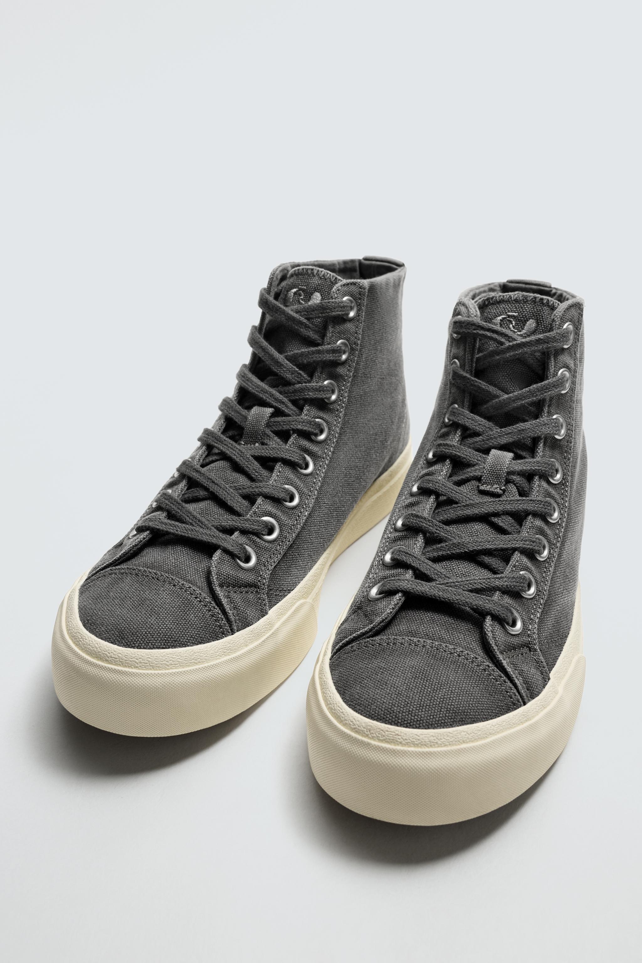 FABRIC HIGH-TOP SNEAKERS