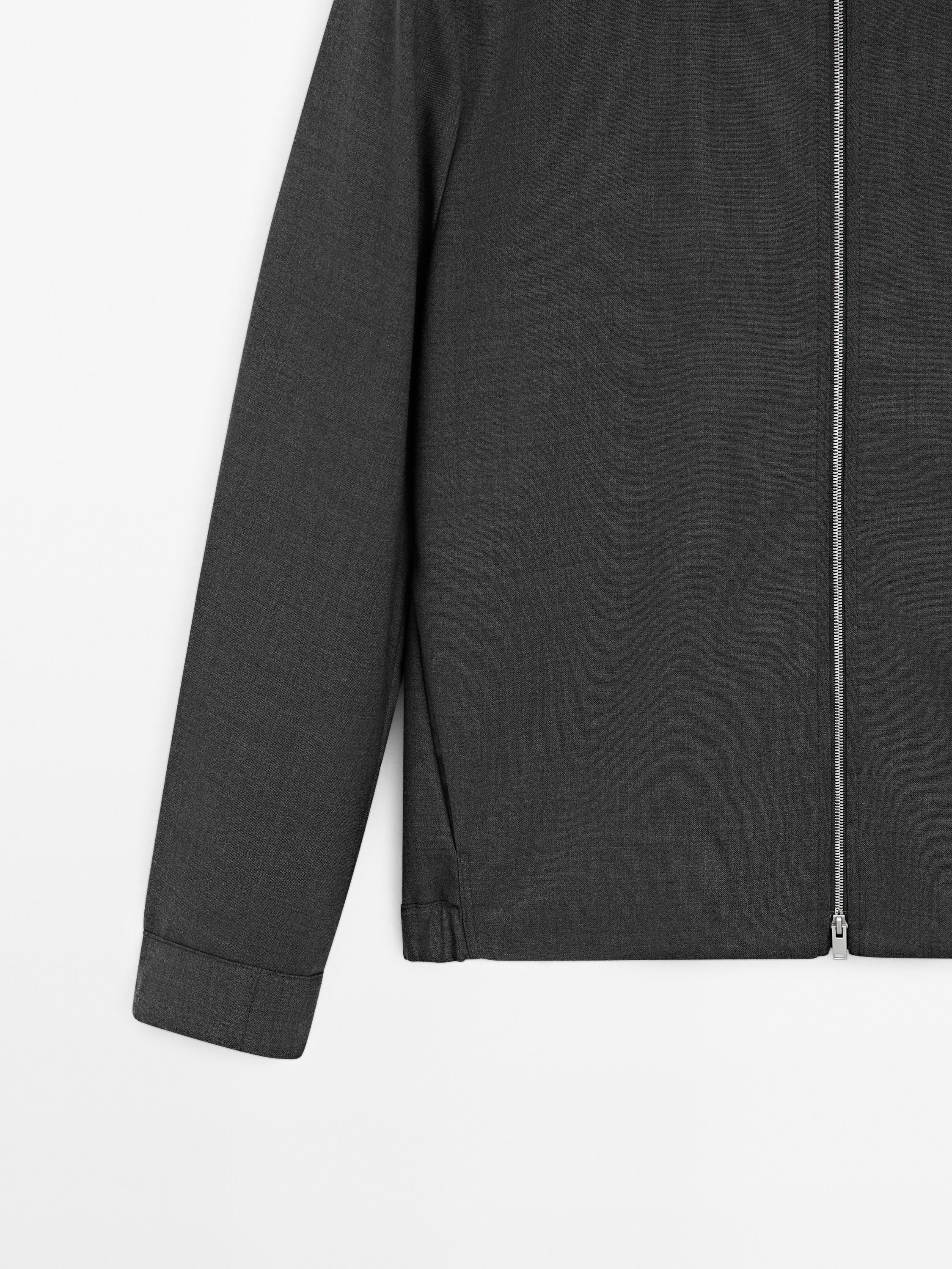 Total look wool blend jacket