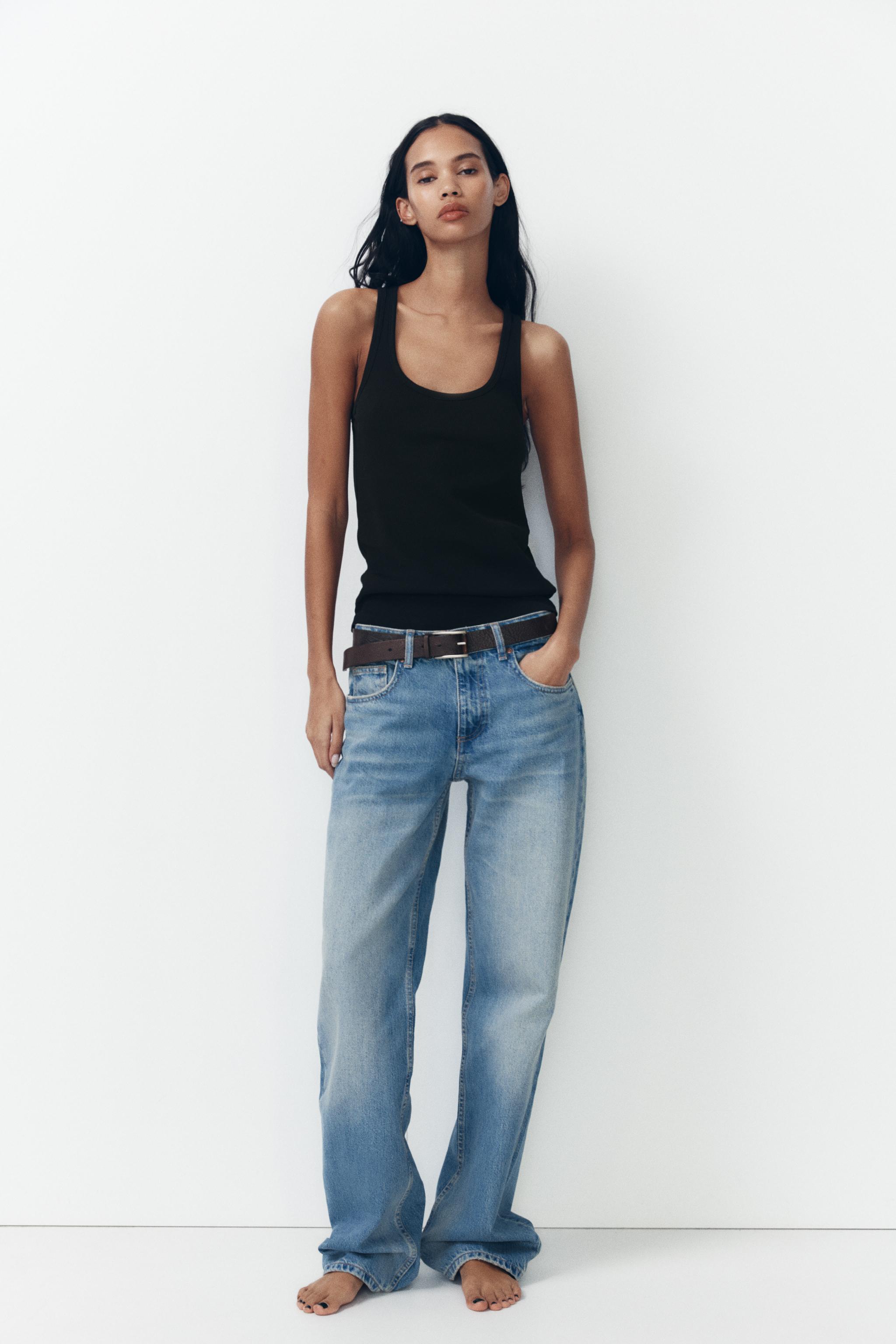 TRF MID-RISE WIDE LEG JEANS